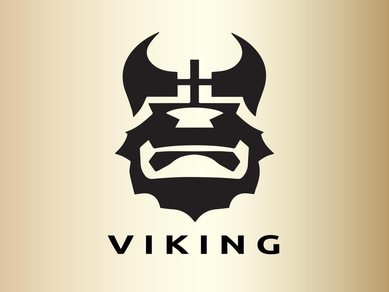 Viking logo design vector template. Human viking logo design icon symbol vector illustration.