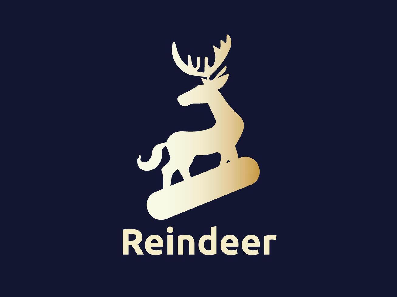 Reindeer logo design vector template. Deer logo design icon