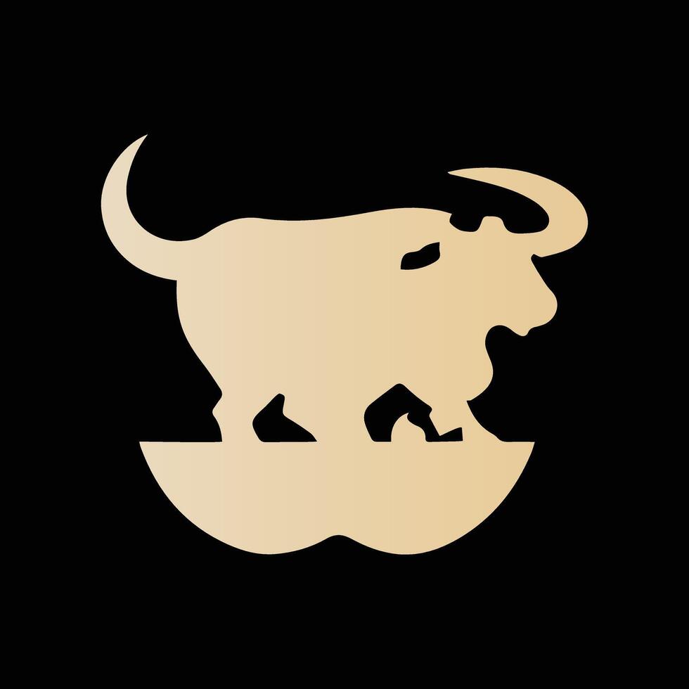 toro logo diseño icono símbolo vector ilustración.