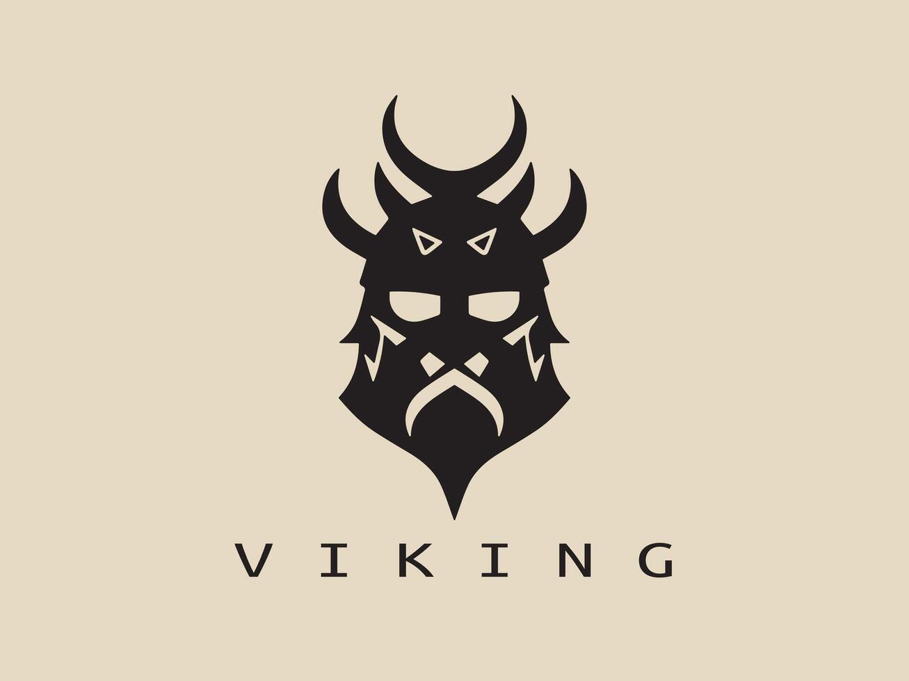 vikingo logo diseño icono símbolo vector ilustración