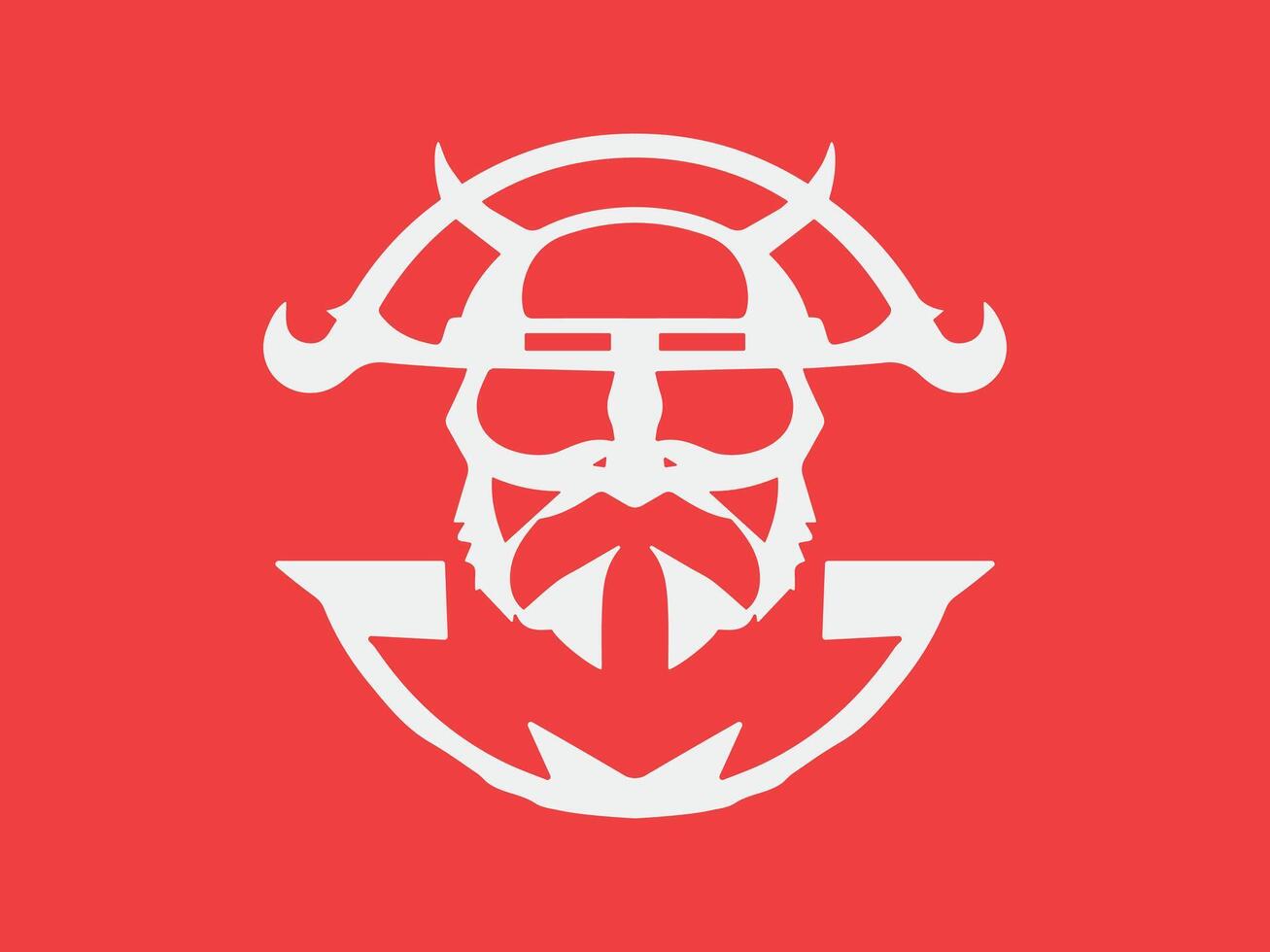 vikingo logo diseño icono símbolo vector ilustración