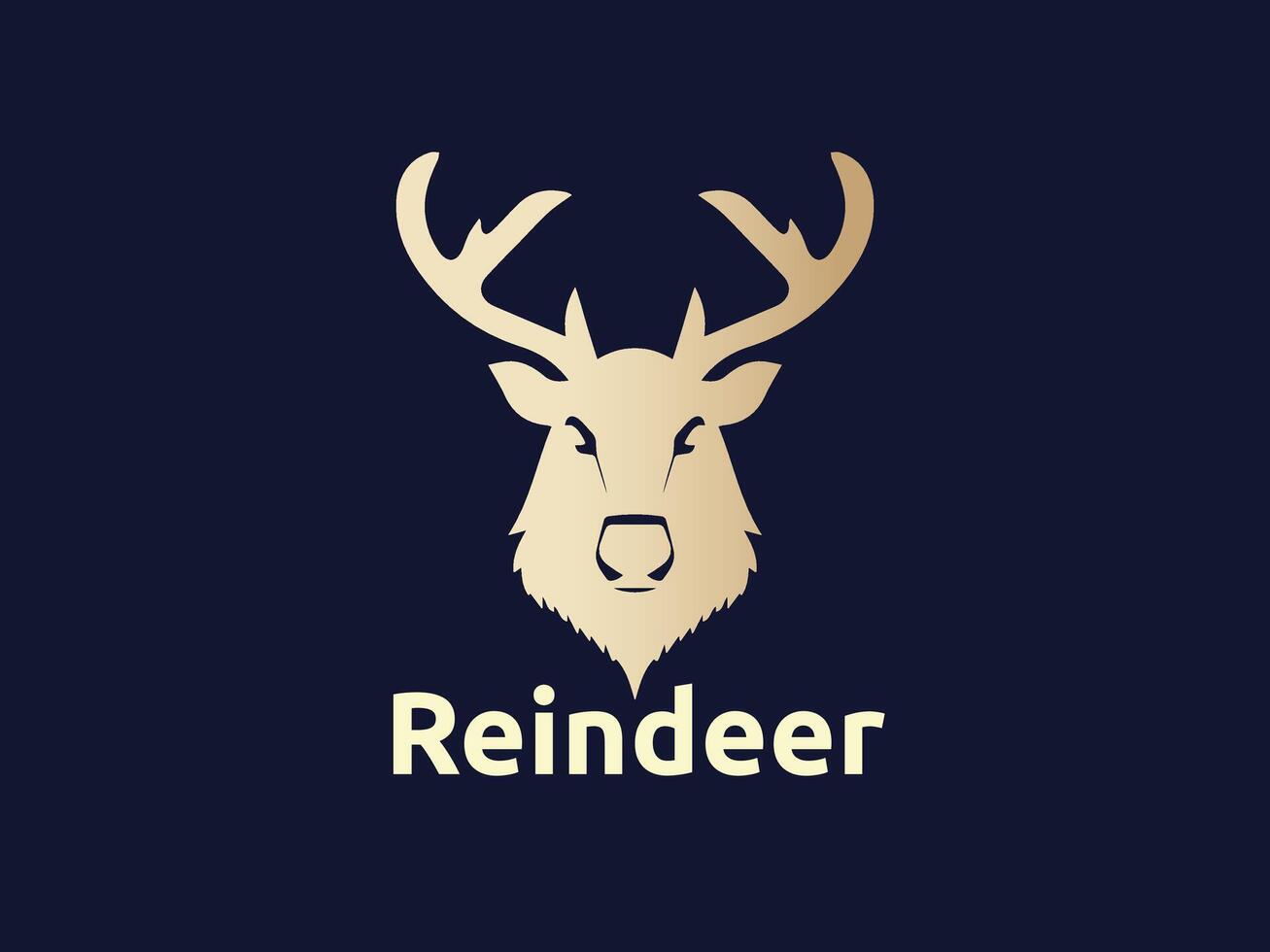 Reindeer logo design vector template. Deer logo design icon