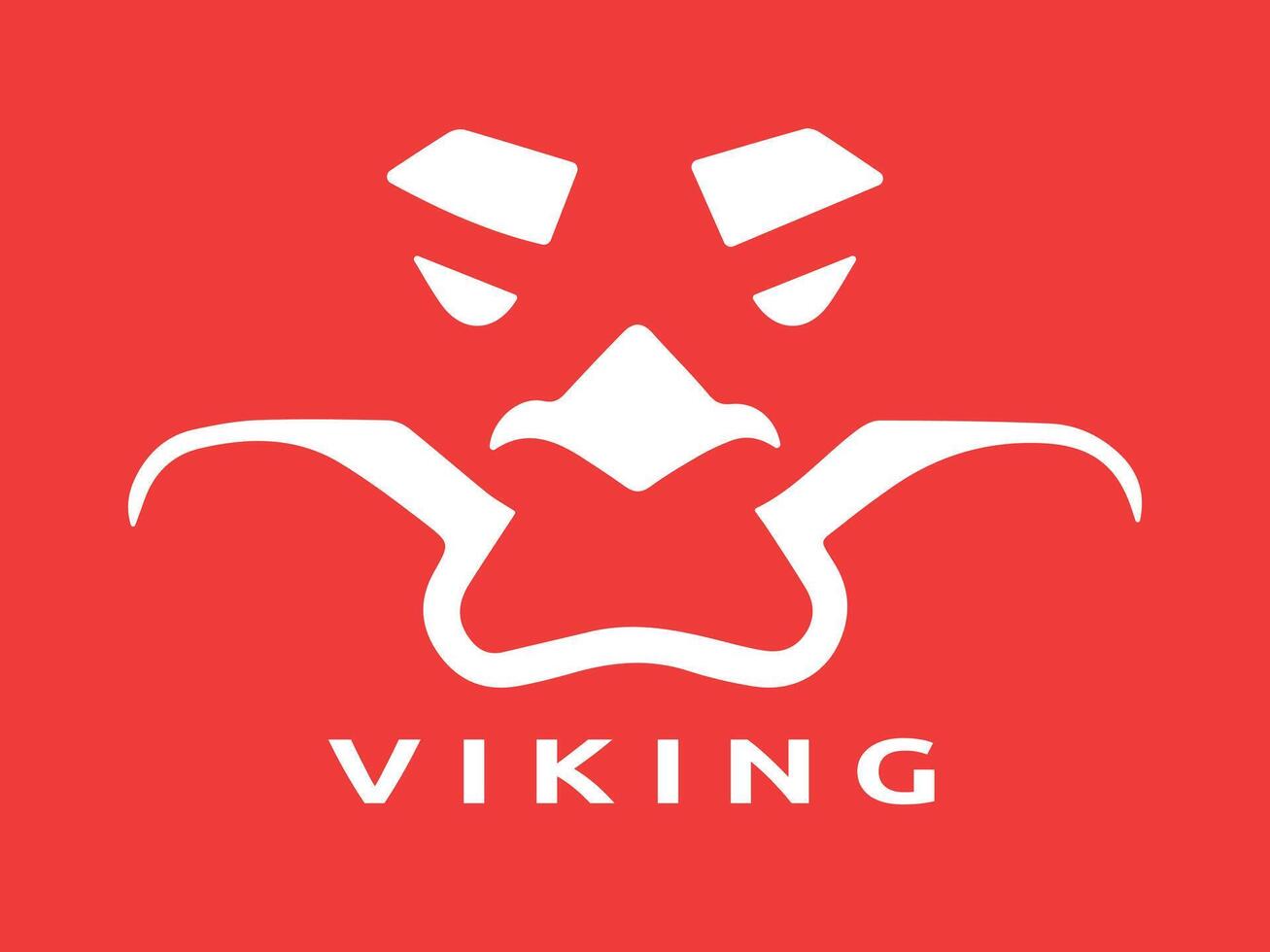 Viking logo design vector template. Human viking logo design icon symbol vector illustration.