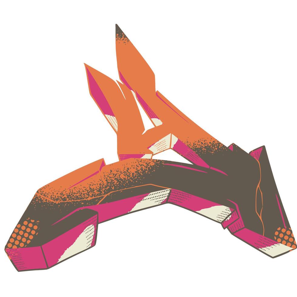 Y Graffiti Font, Typogrsphy Graffiti Letter vector