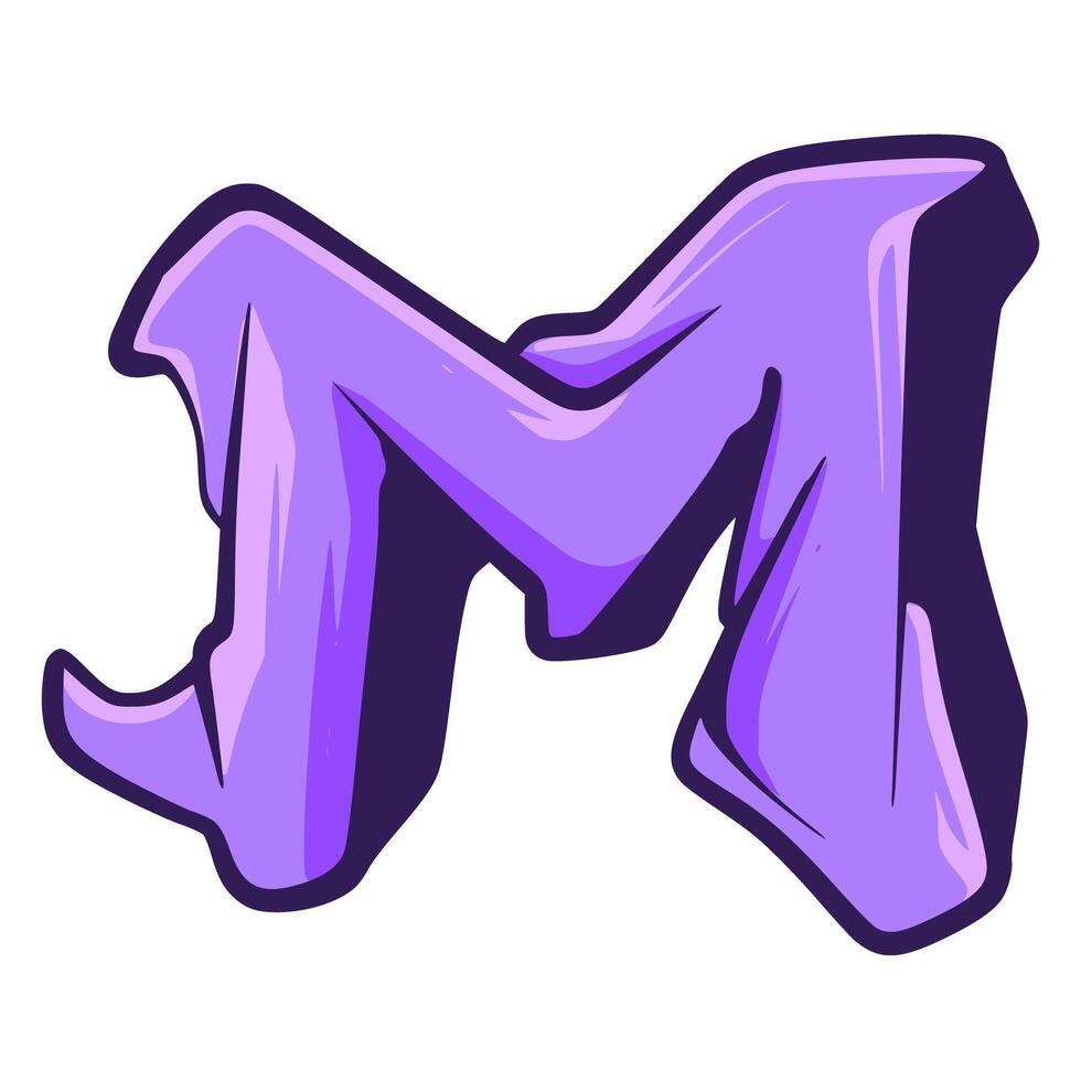 Graffiti Lettering Rap Hiphop. Graffiti font vector