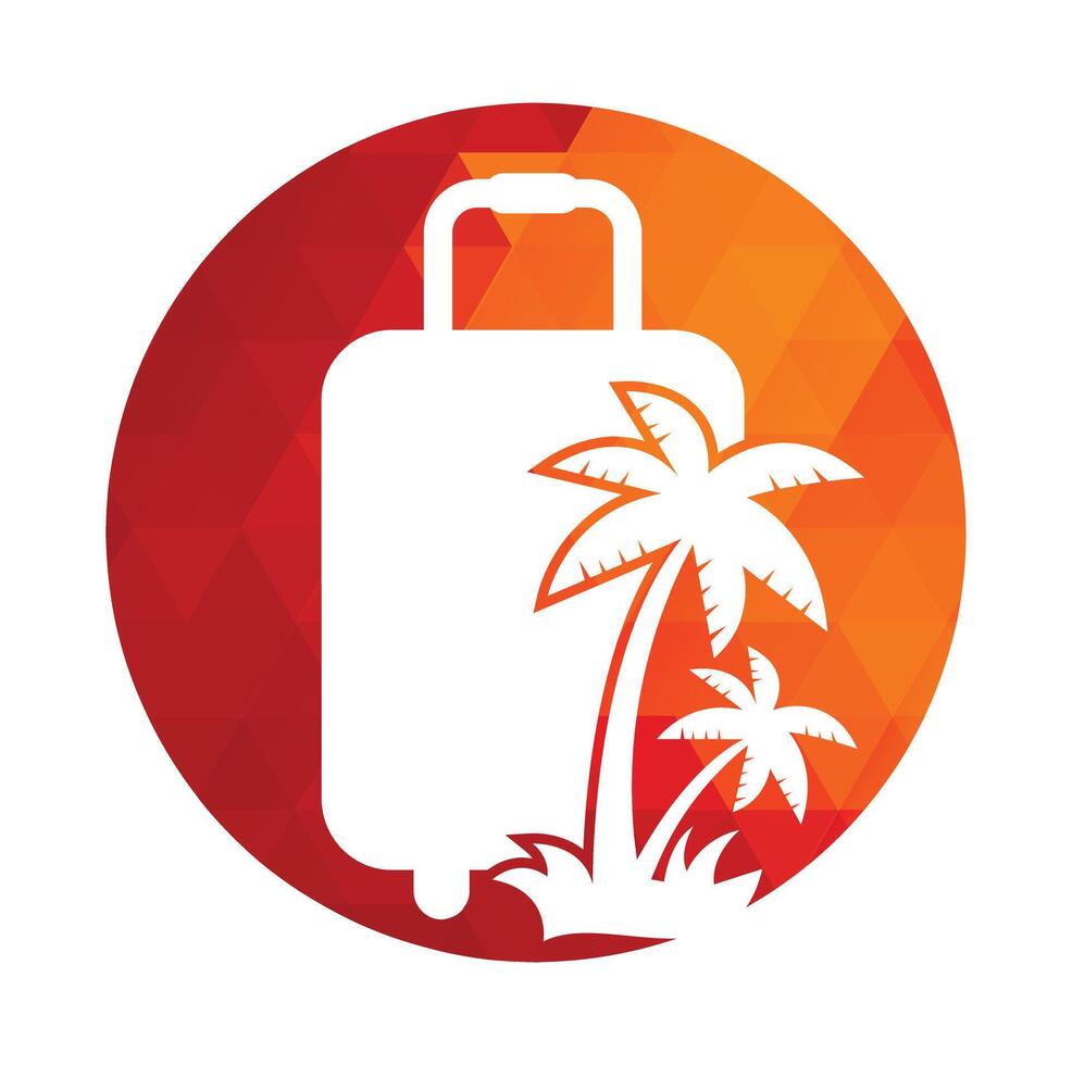 Travel Bag vector logo design template.