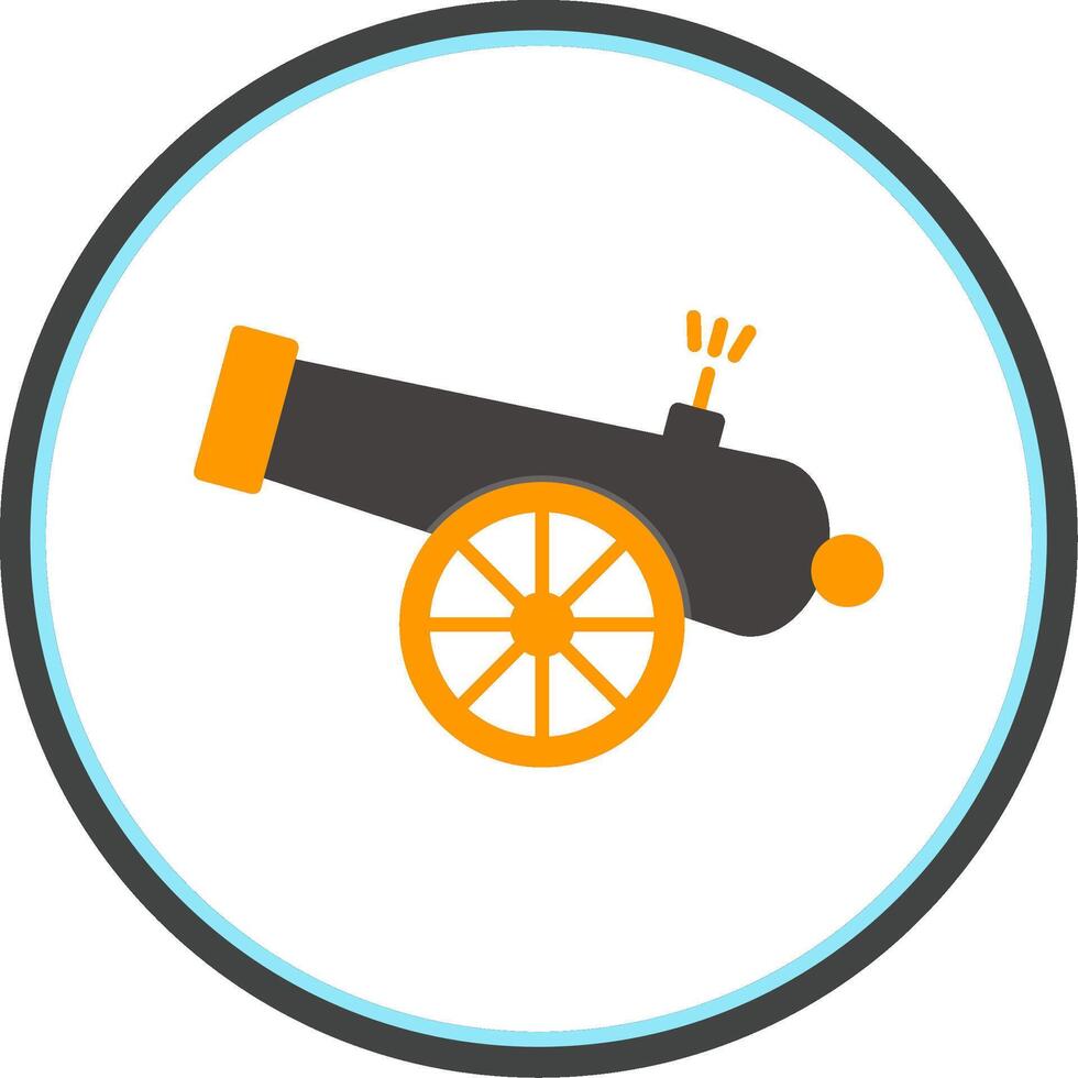 Cannon Flat Circle Icon vector