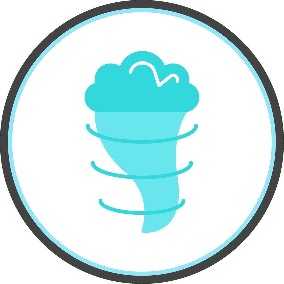 Windstorm Flat Circle Icon vector