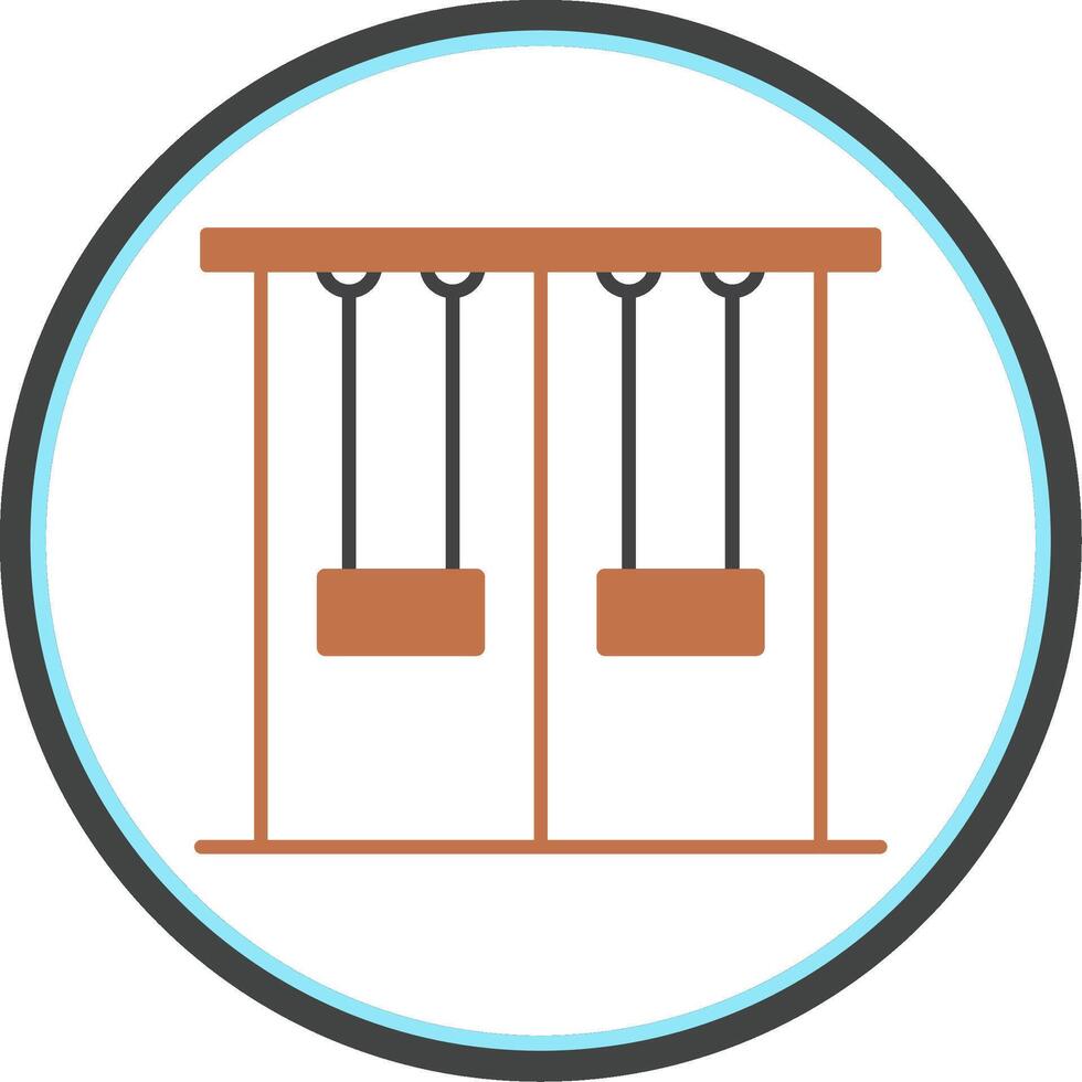 Swing Flat Circle Icon vector