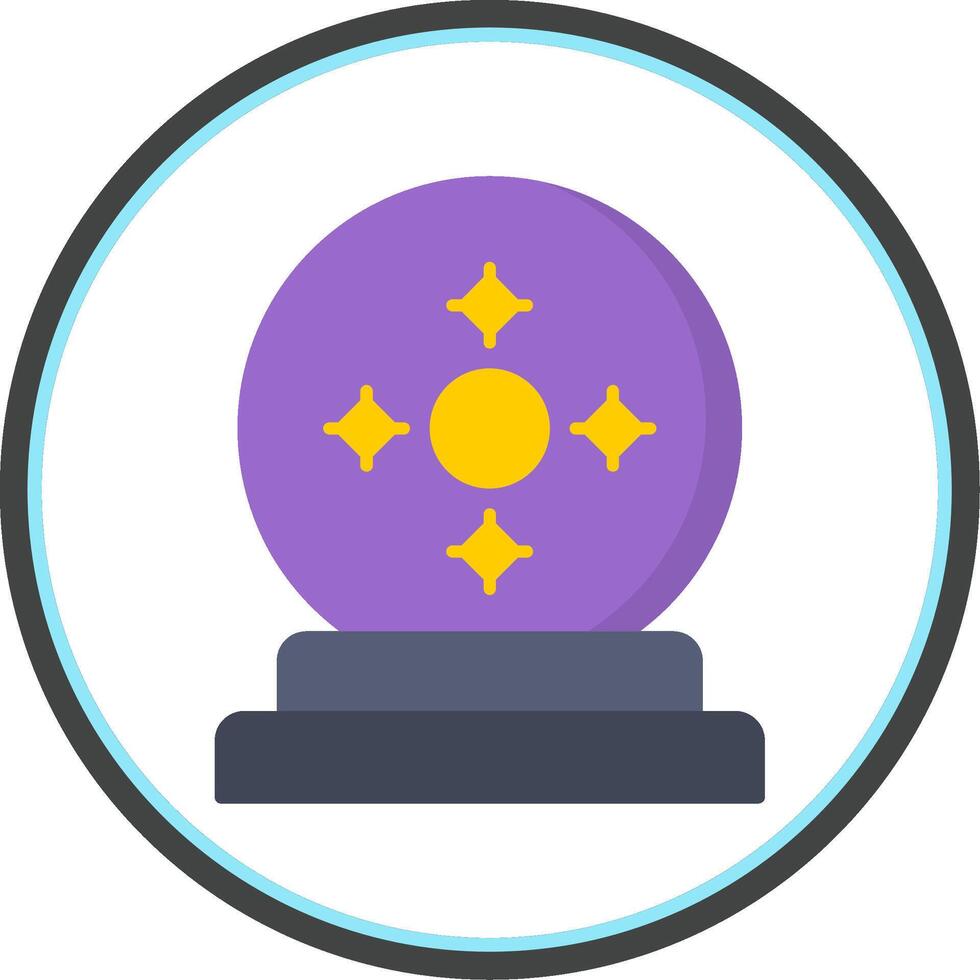 Fortune Teller Flat Circle Icon vector