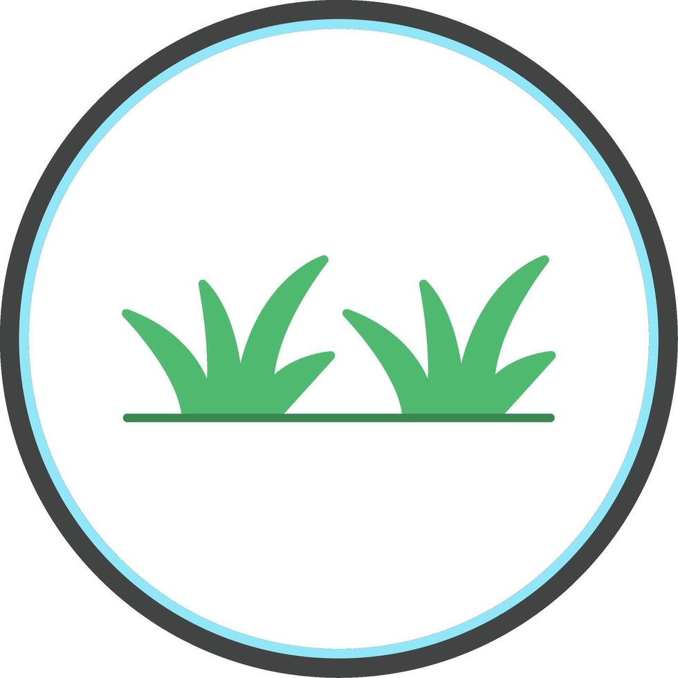 Grass Flat Circle Icon vector