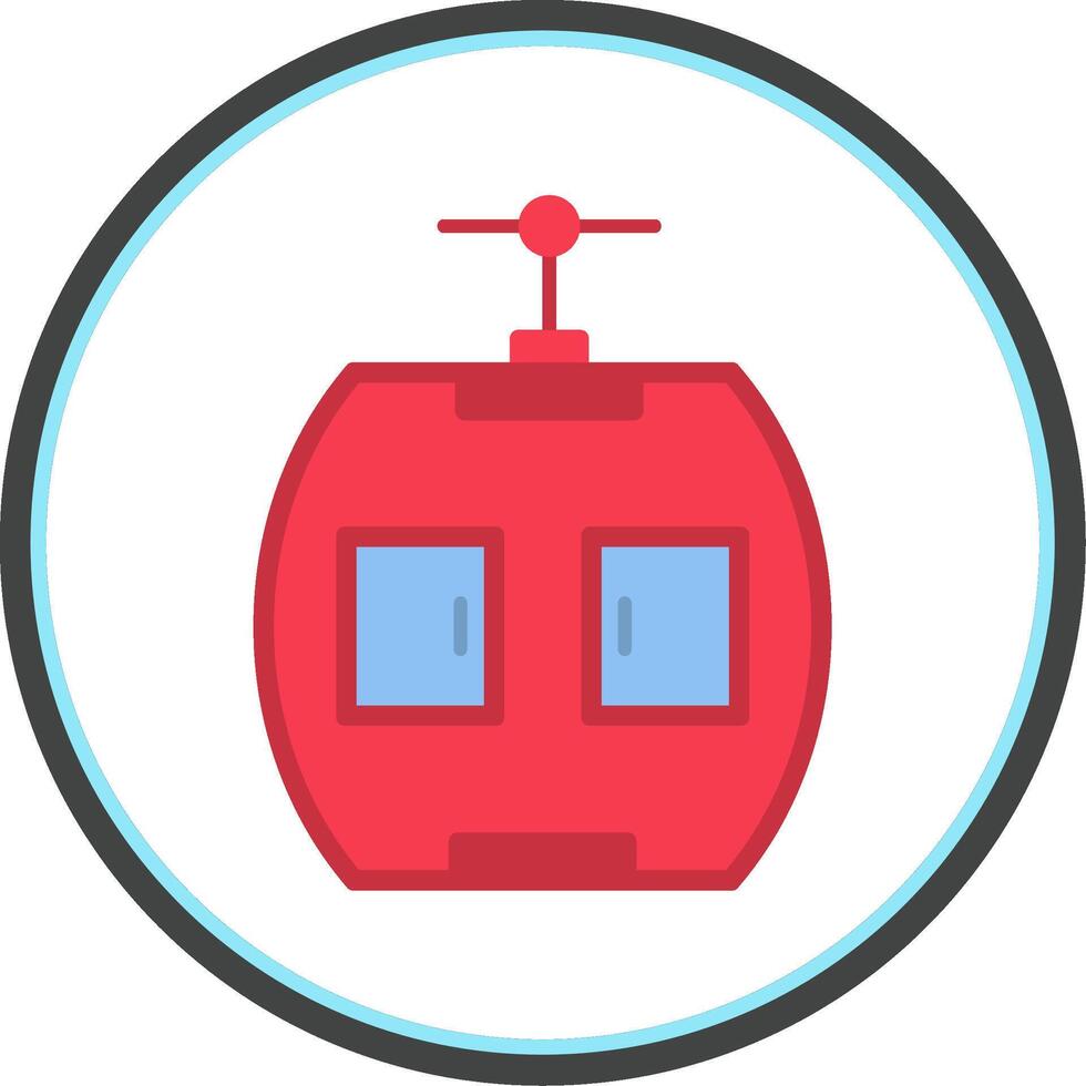 Gondola Flat Circle Icon vector