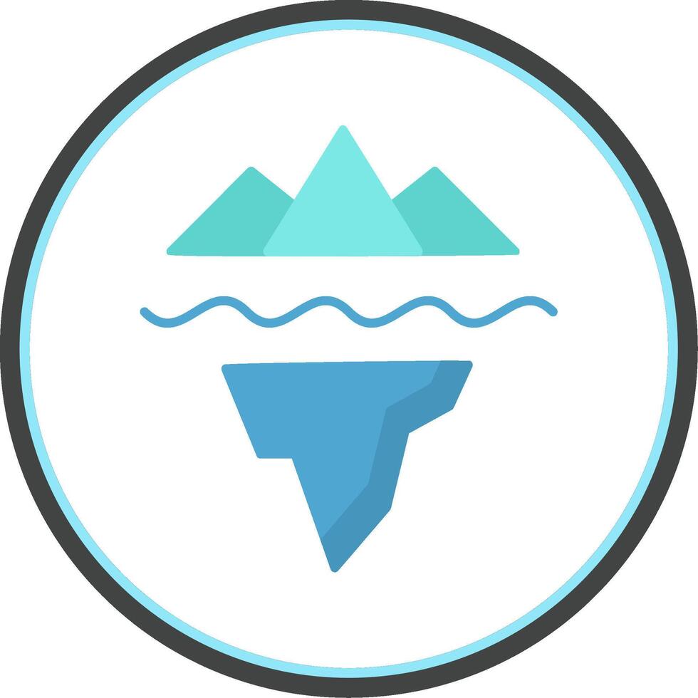 Iceberg Flat Circle Icon vector