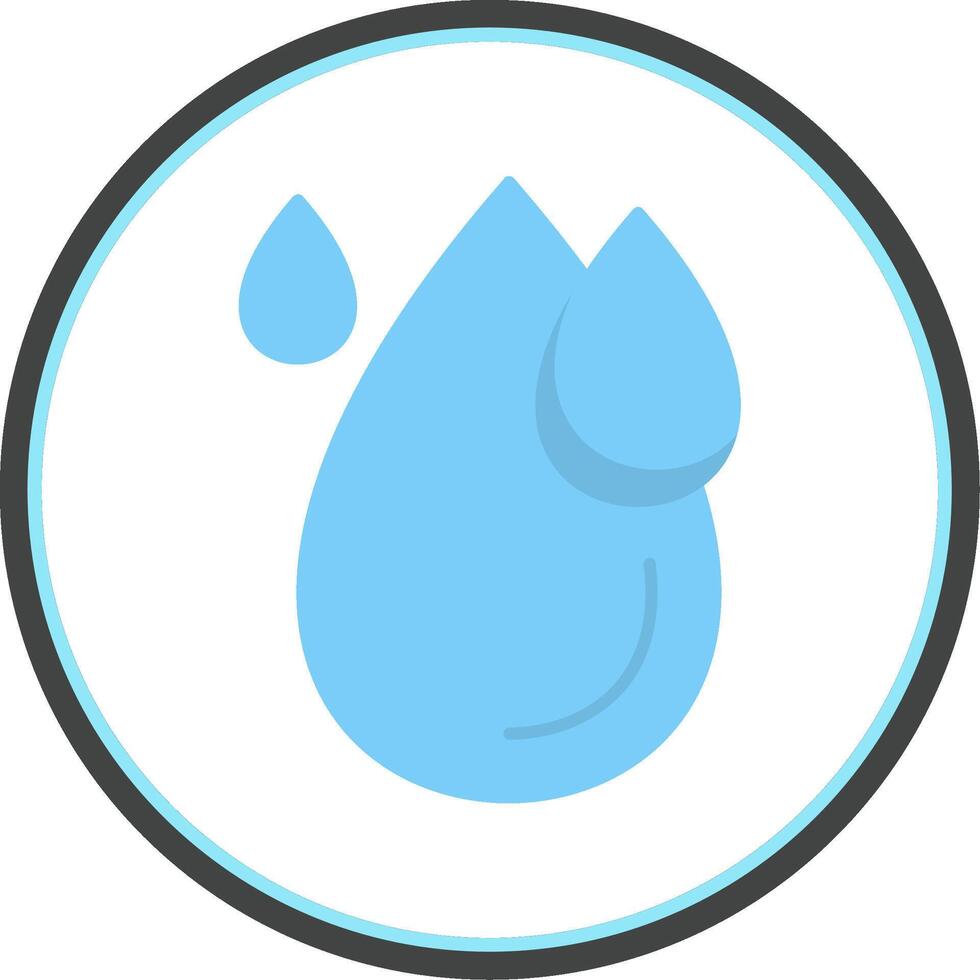 Water Drop Flat Circle Icon vector