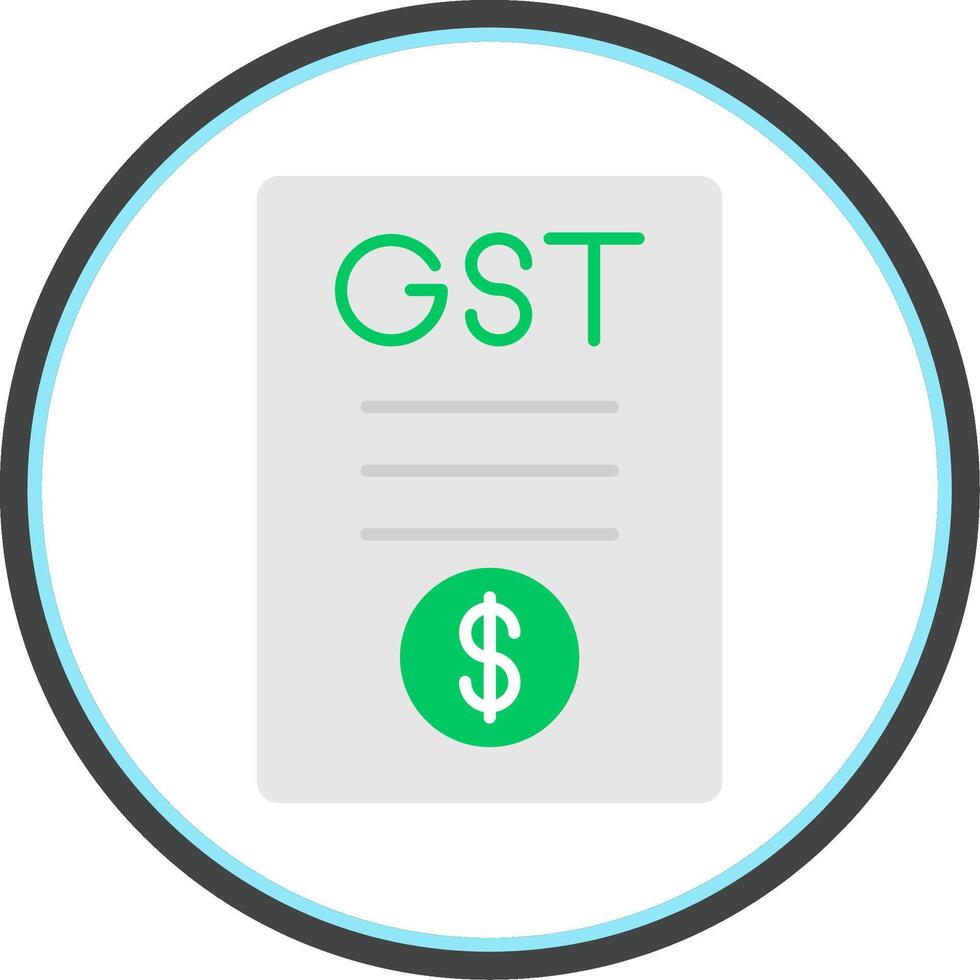 gst plano circulo icono vector