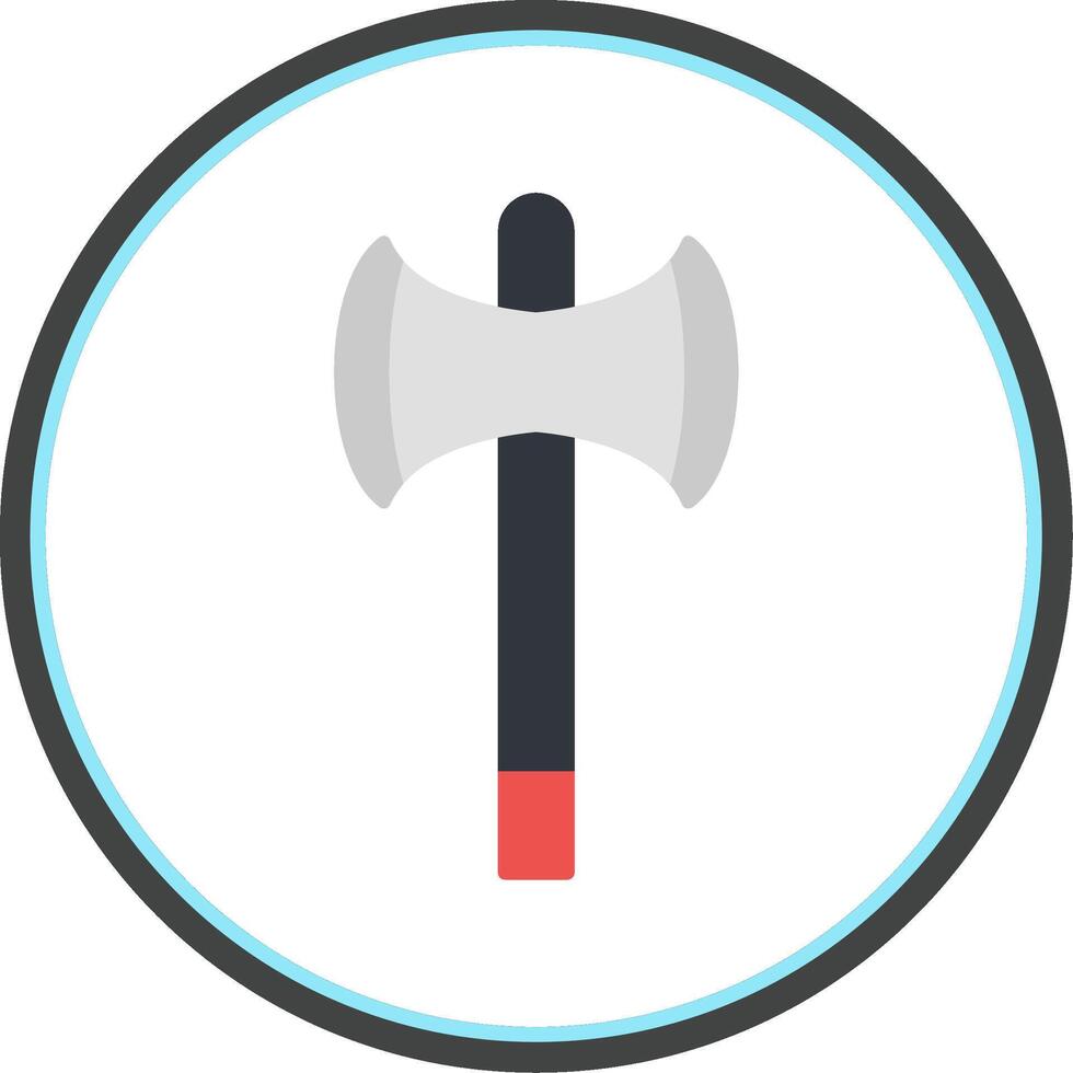 Axe Flat Circle Icon vector