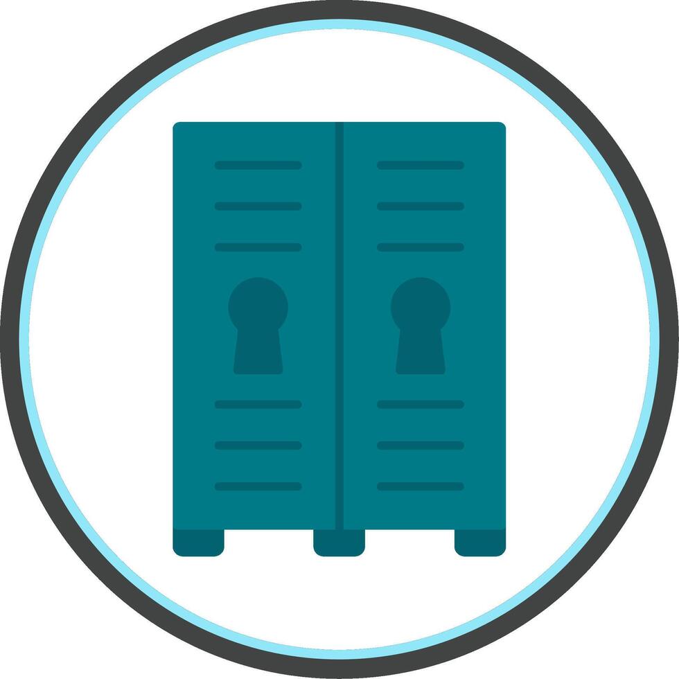 Lockers Flat Circle Icon vector