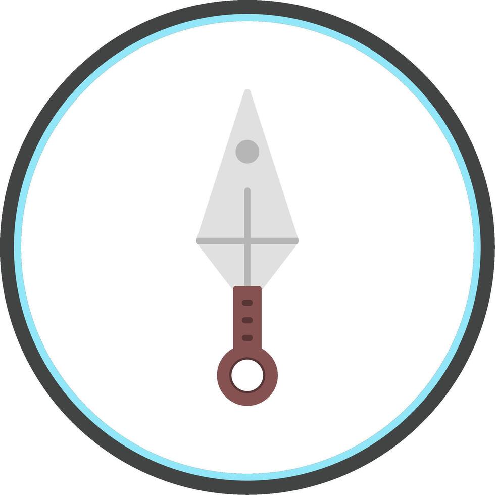 Kunai Flat Circle Icon vector