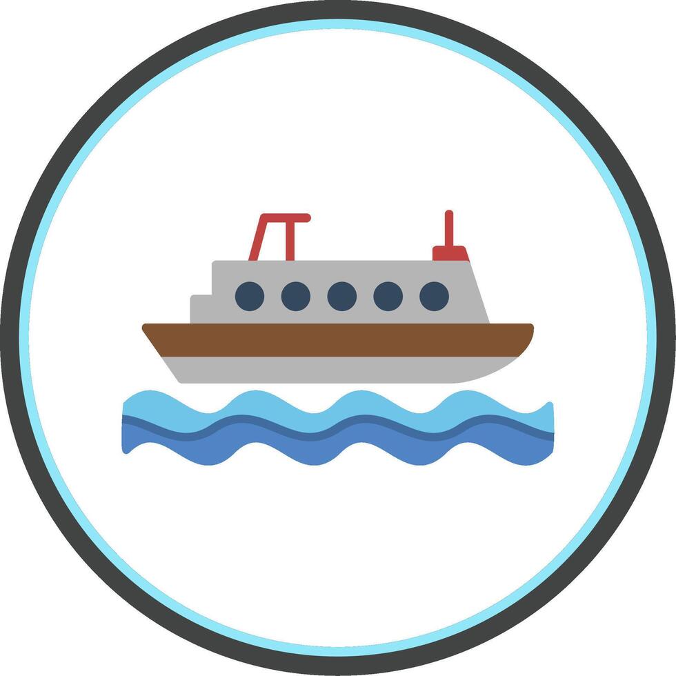 Cruiser Flat Circle Icon vector