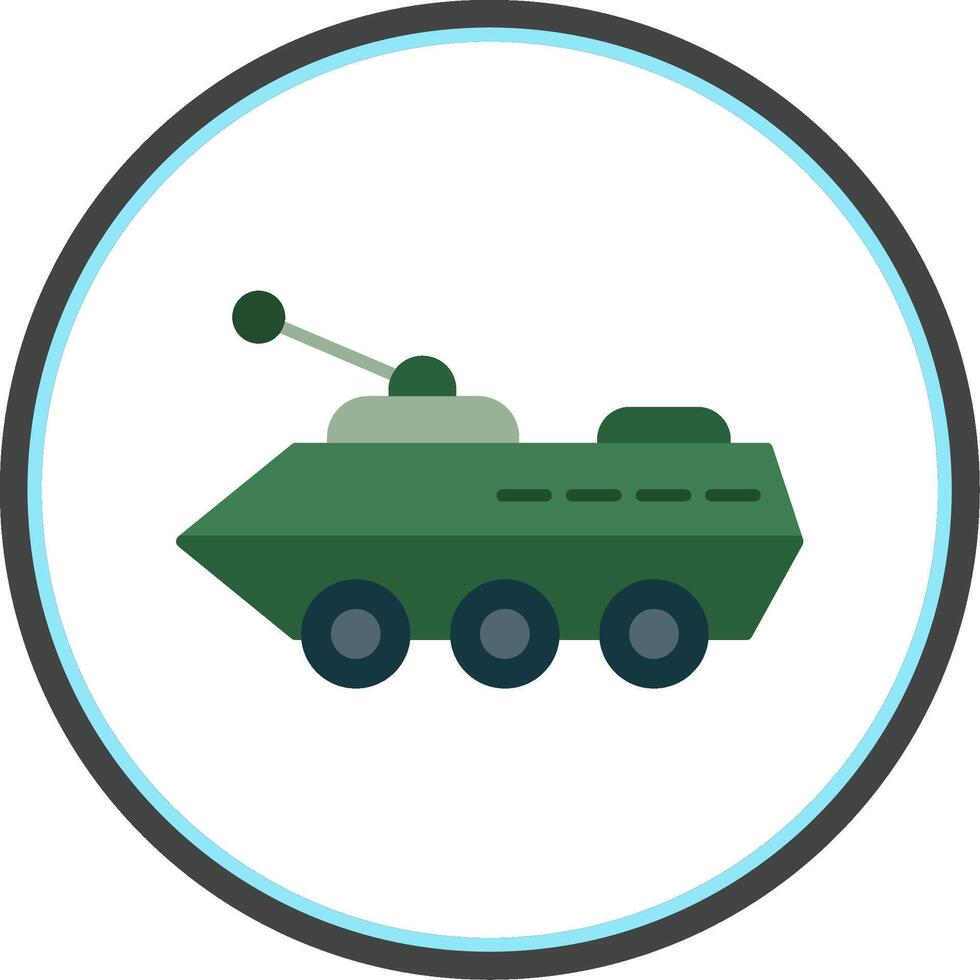 Armored Vehicle Flat Circle Icon vector