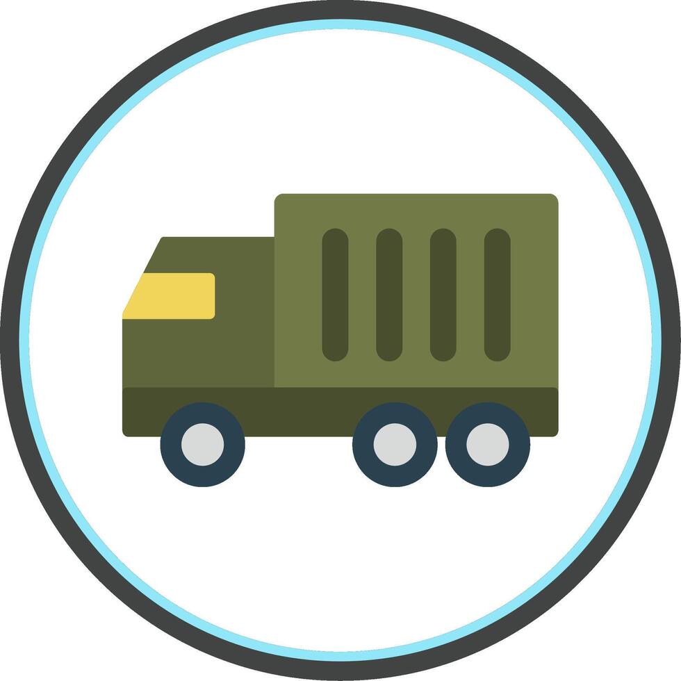 Truck Flat Circle Icon vector