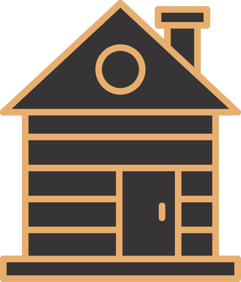 Wood Cabin Vector Icon