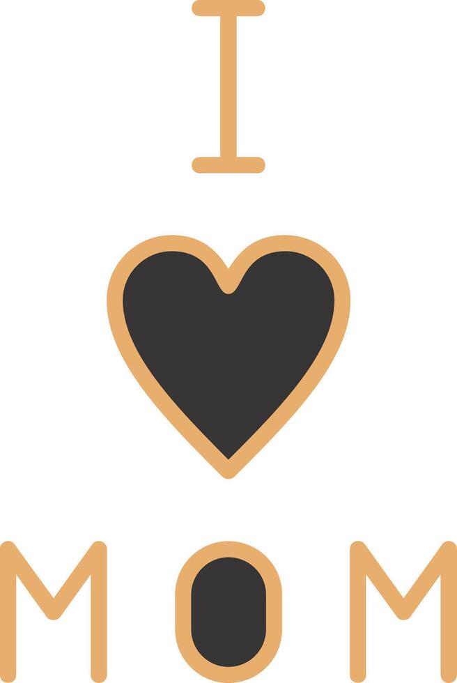 I love Mom Vector Icon