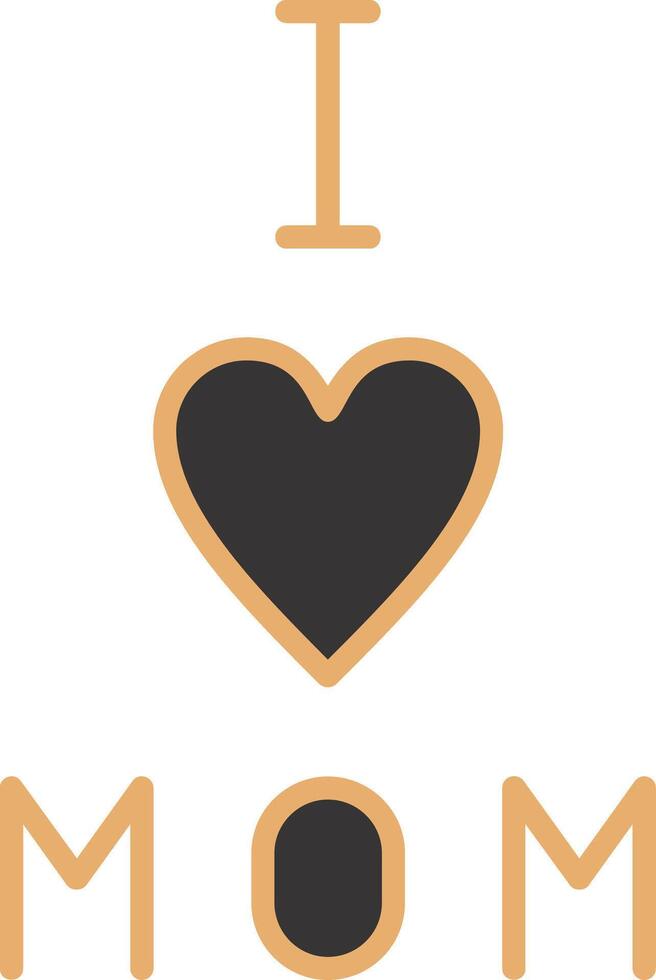 I love Mom Vector Icon