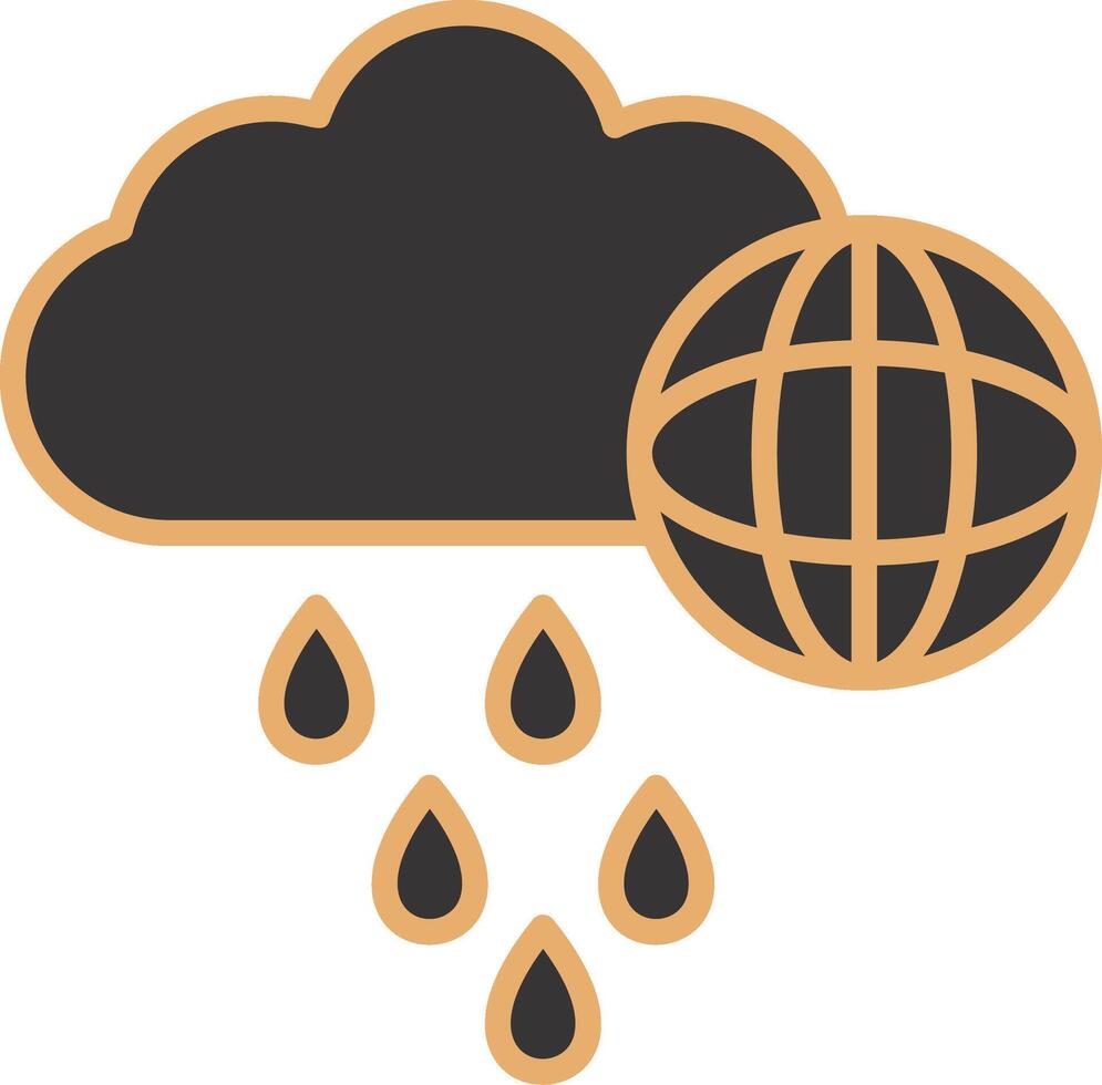mundo lluvioso día vector icono