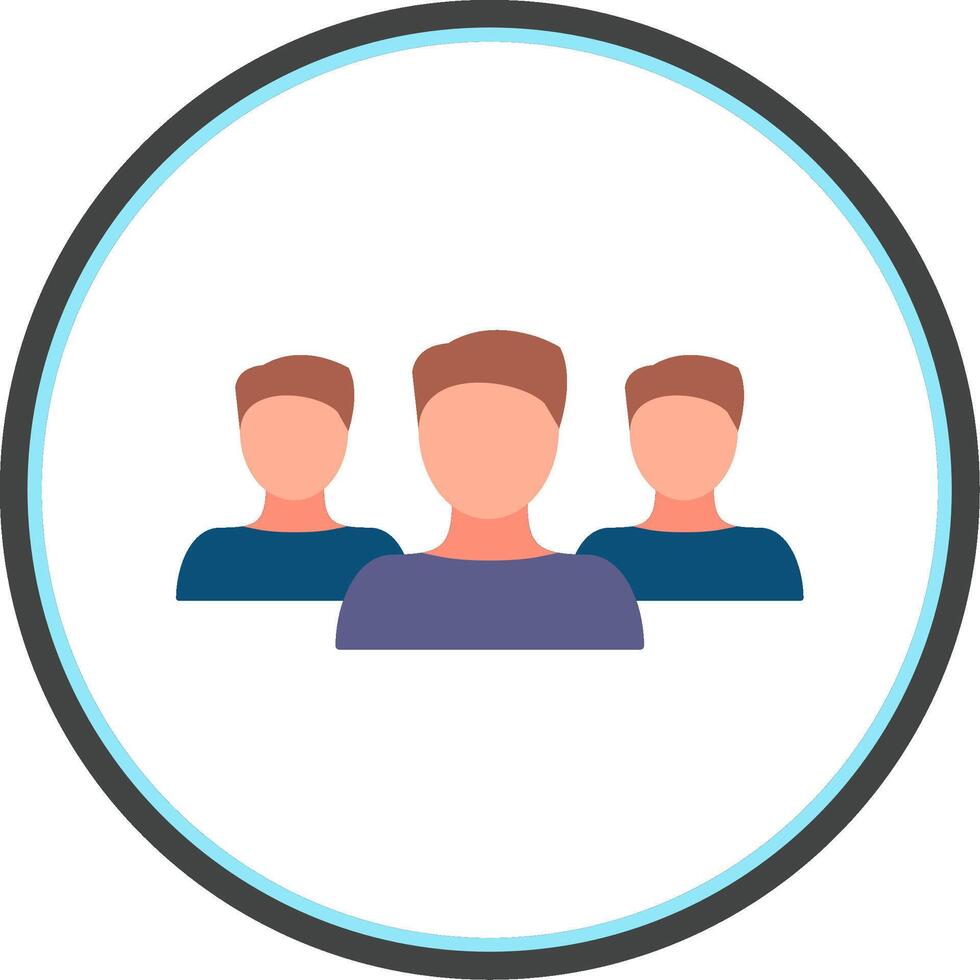 Forum Flat Circle Icon vector
