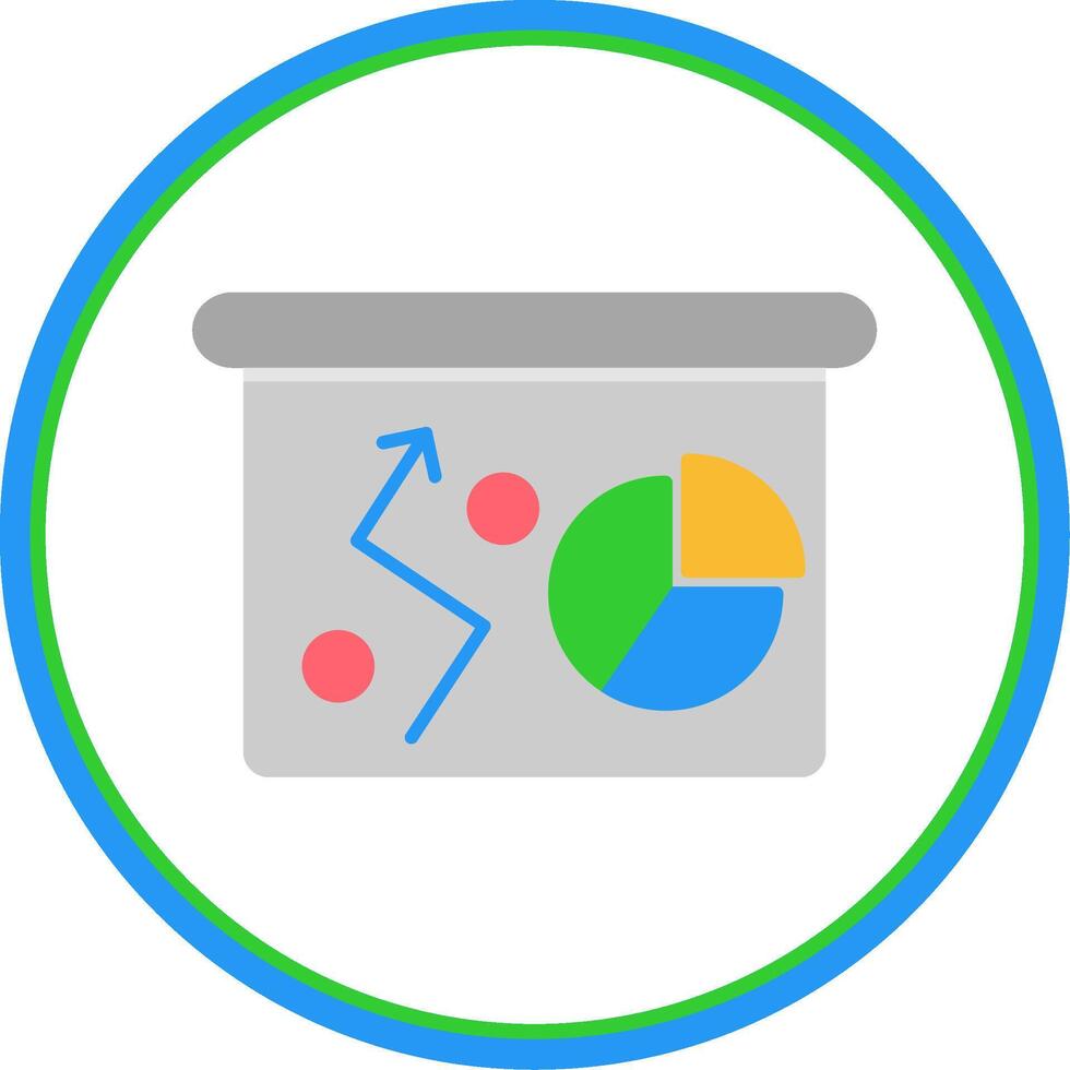 Business Strategy Flat Circle Icon vector