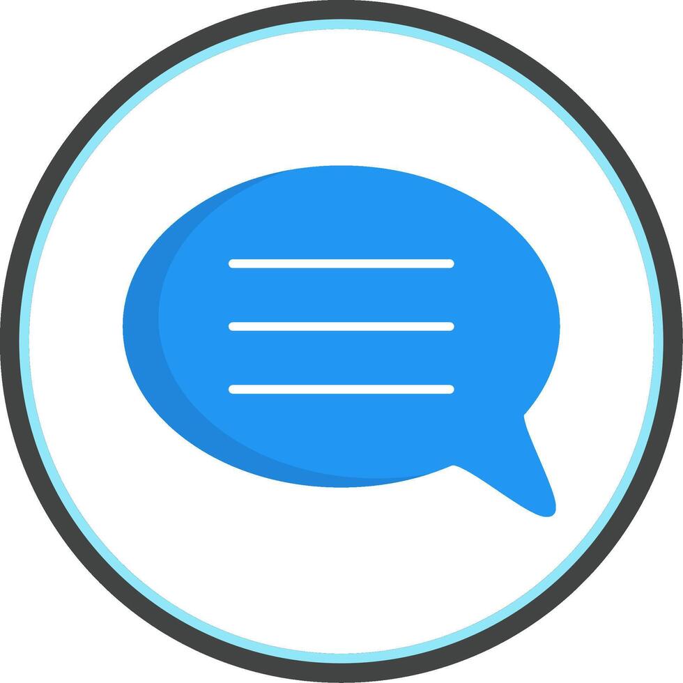 Conversation Flat Circle Icon vector