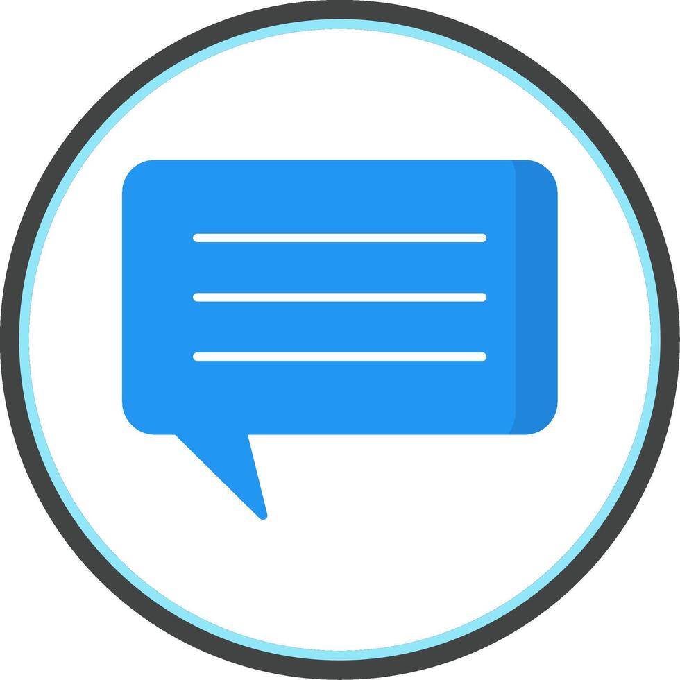 Chat Flat Circle Icon vector