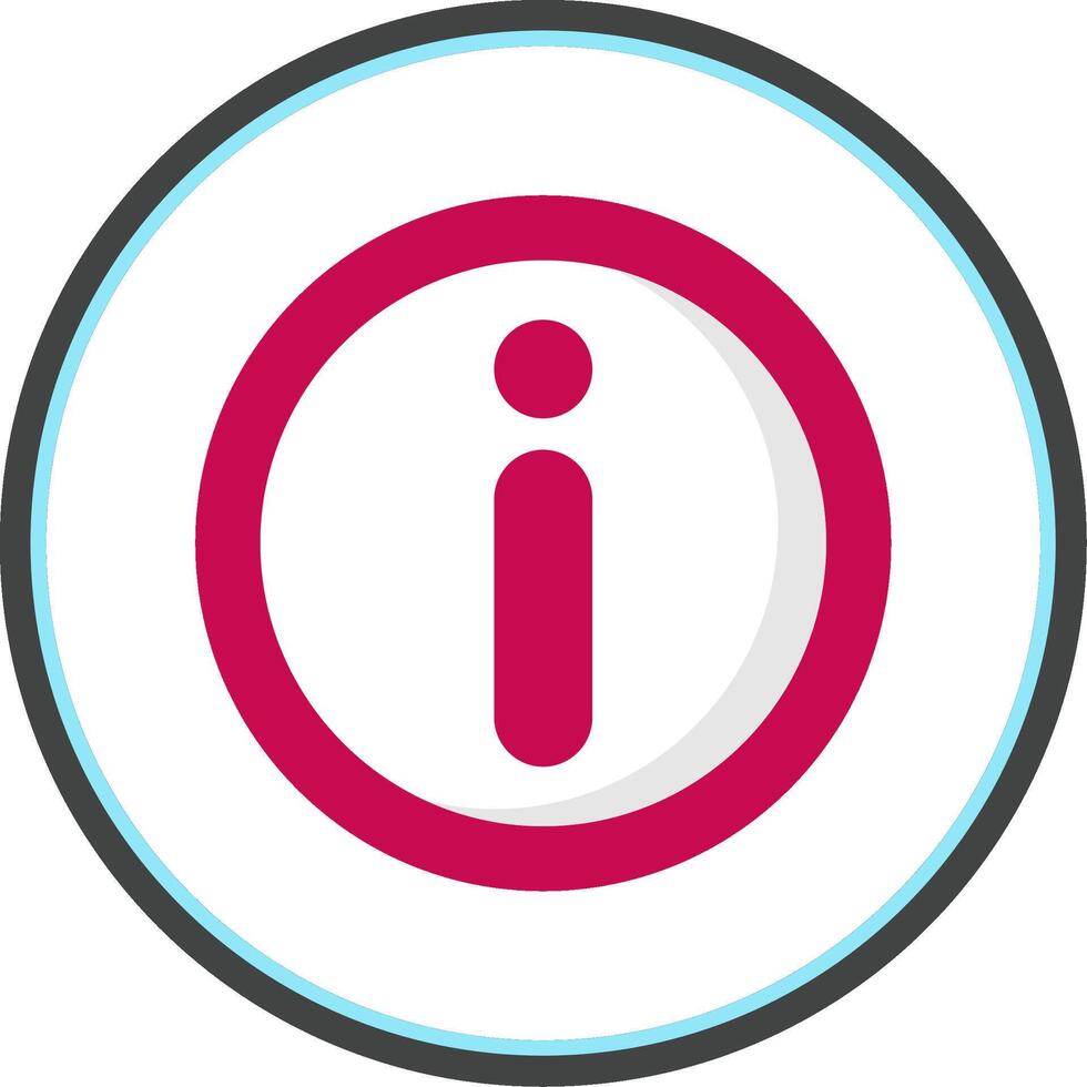 Information Flat Circle Icon vector