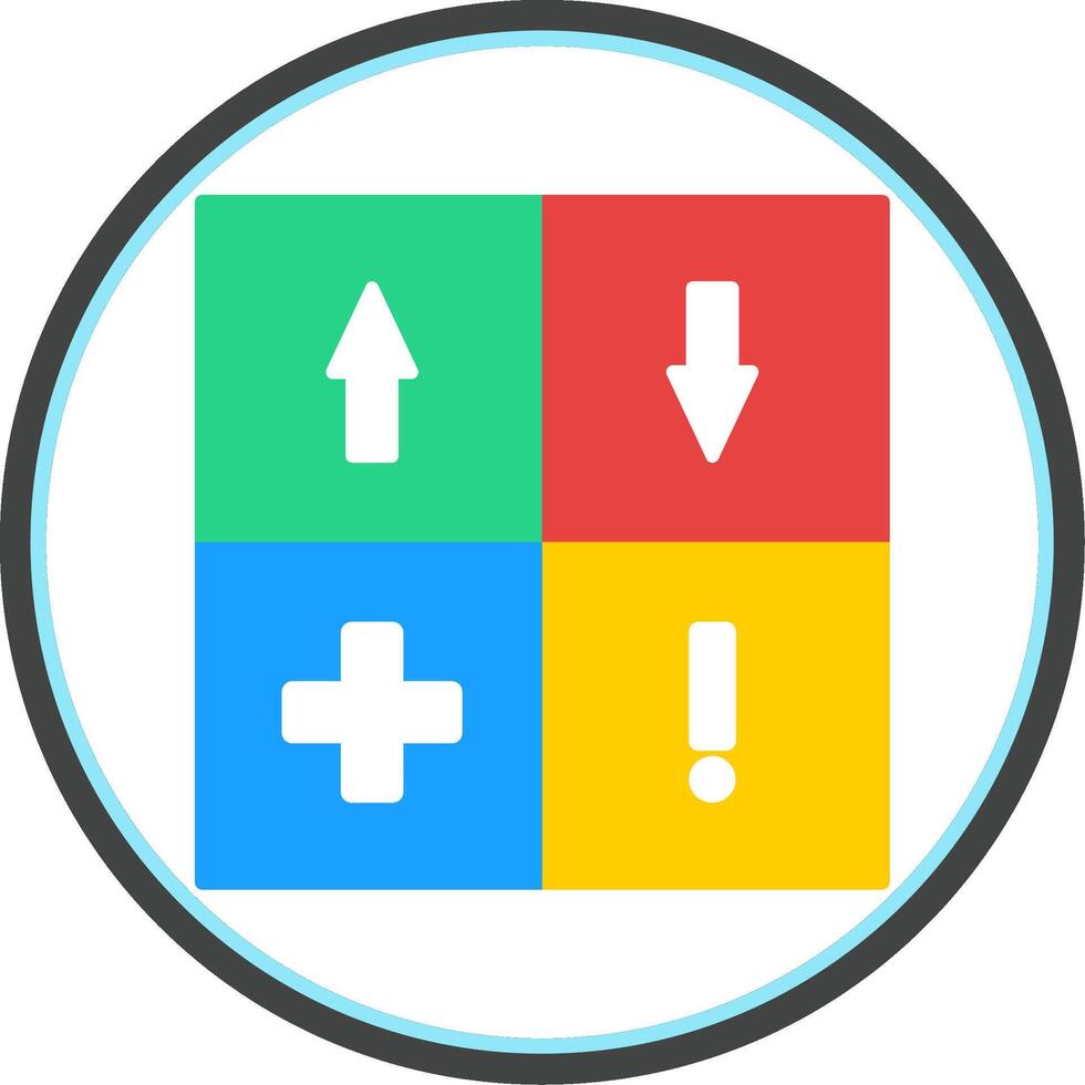 Swot Analysis Flat Circle Icon vector