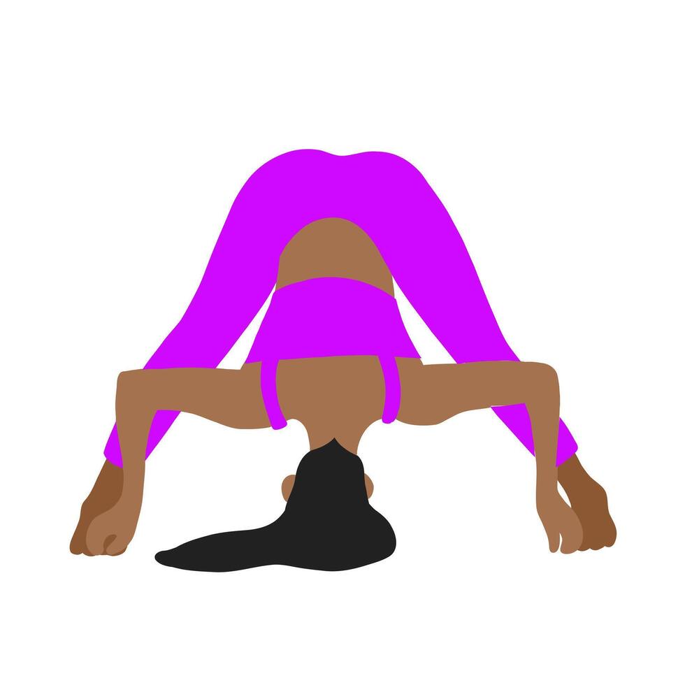 Yoga pilates pose simple lady vector