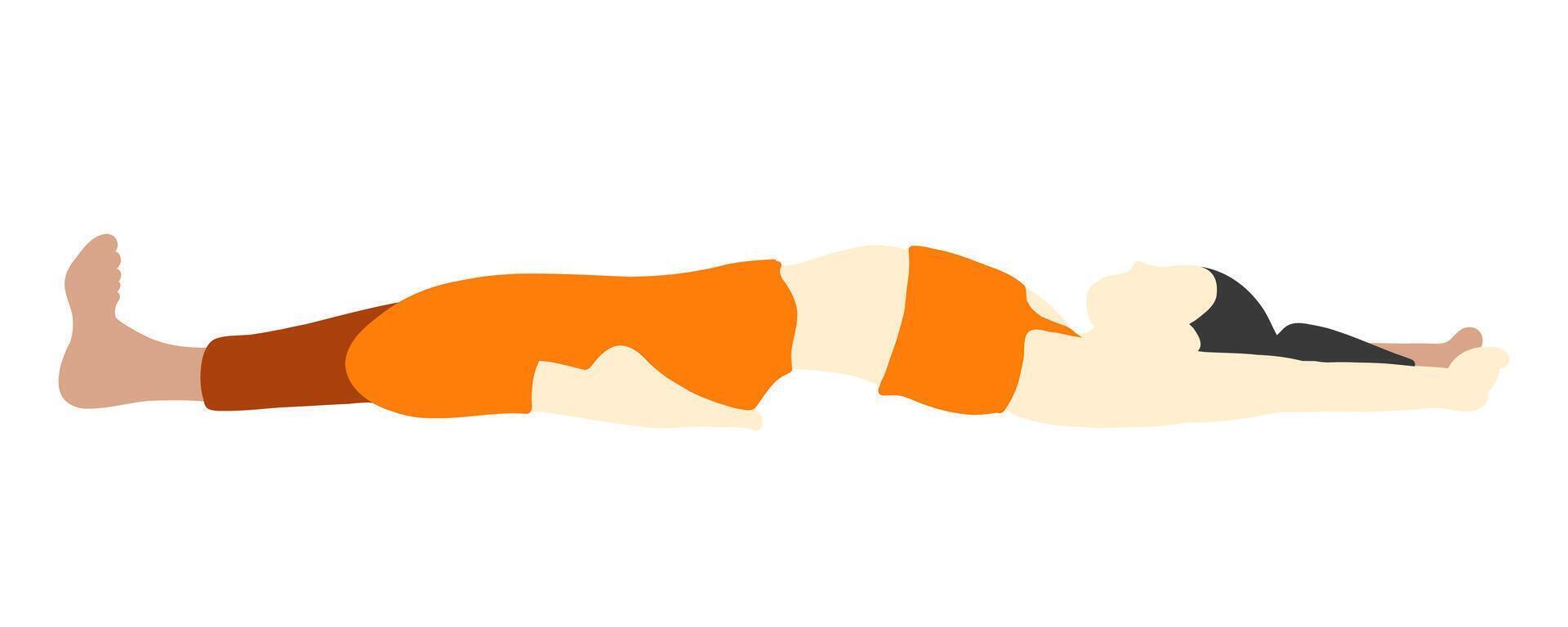 Yoga pilates pose simple lady vector