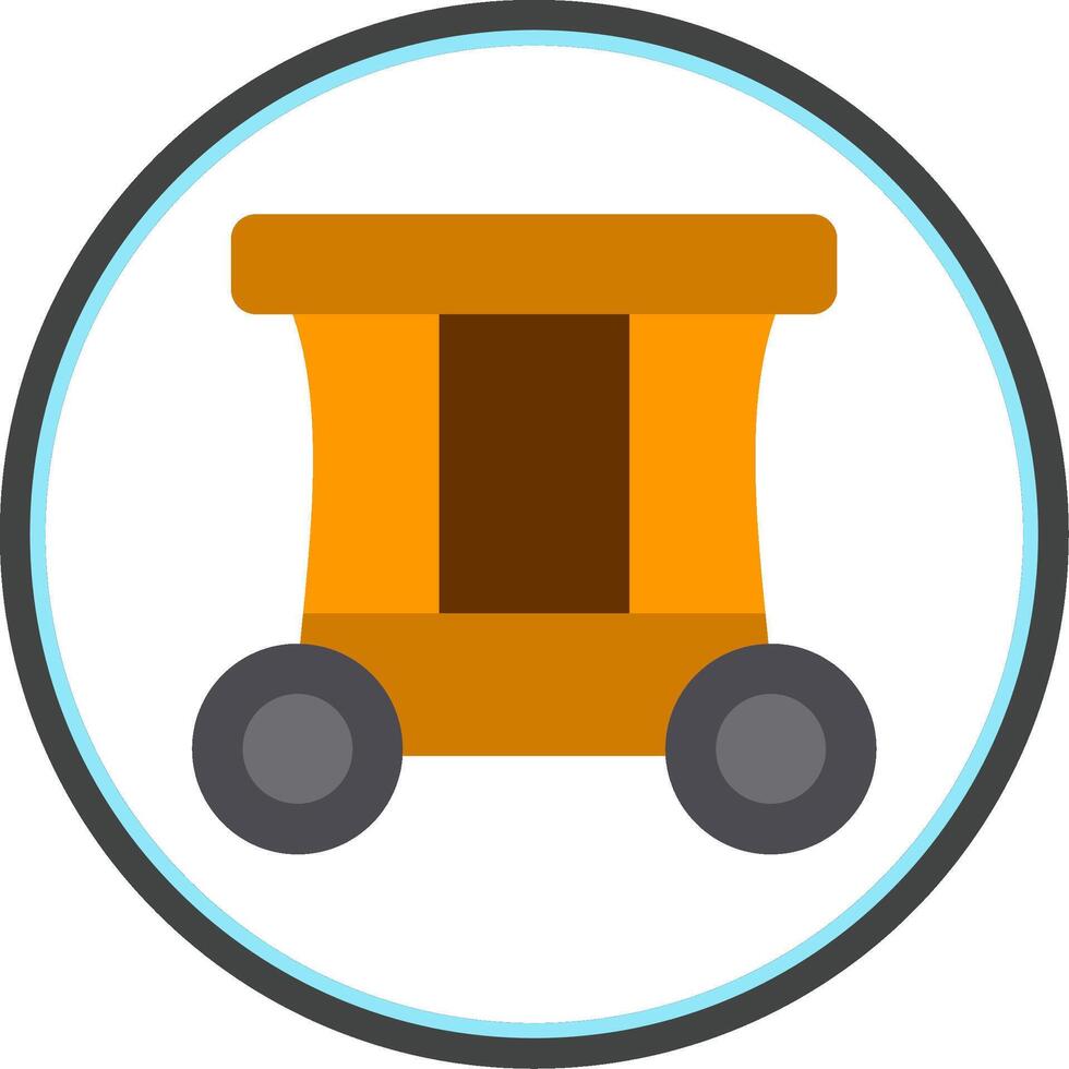 Carriage Flat Circle Icon vector