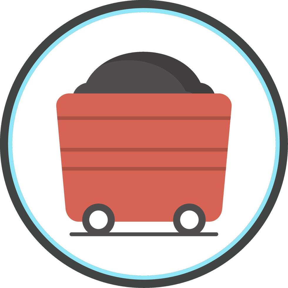 Wagon Flat Circle Icon vector