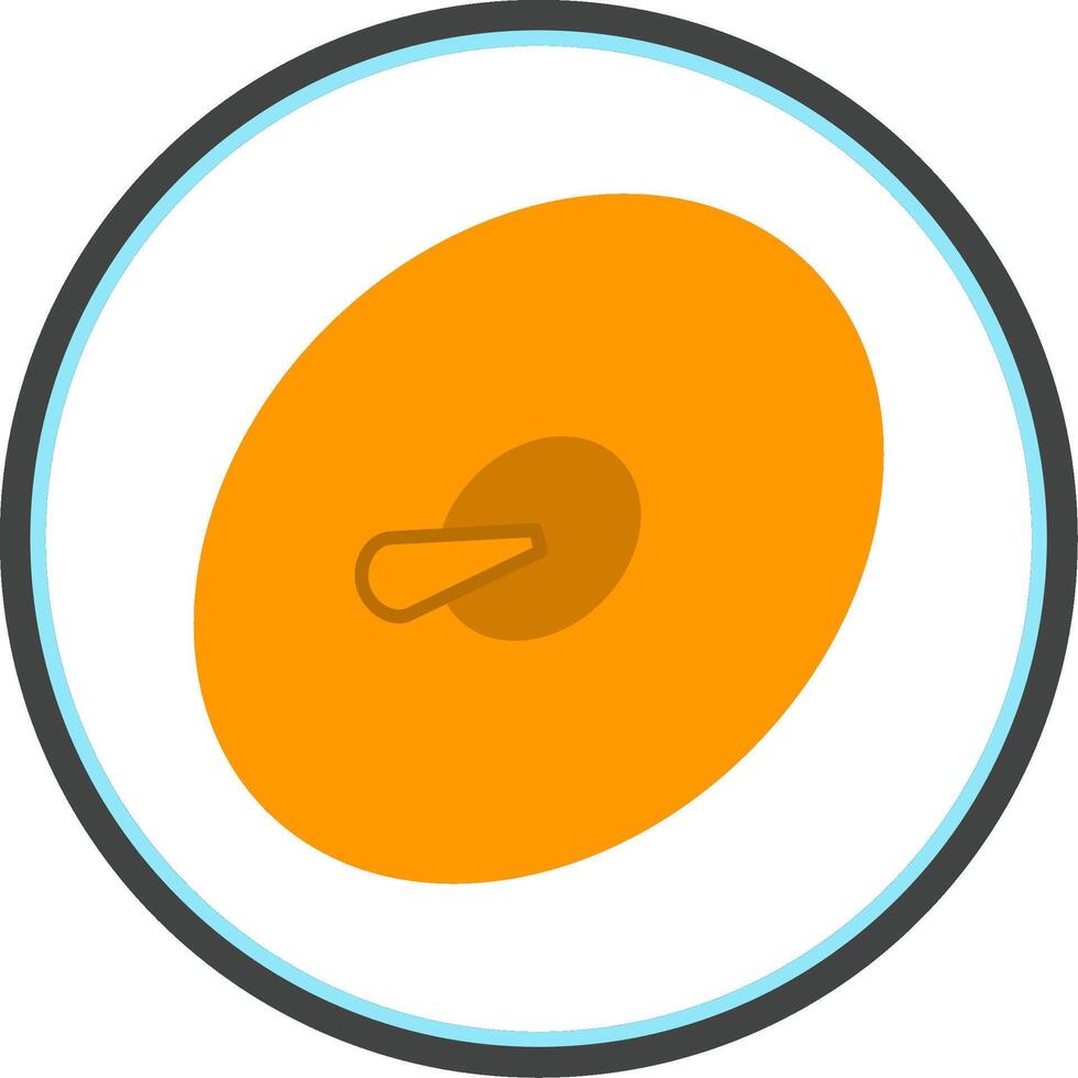 Cymbals Flat Circle Icon vector