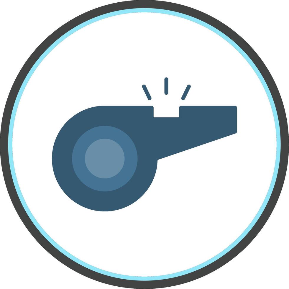 Whistle Flat Circle Icon vector