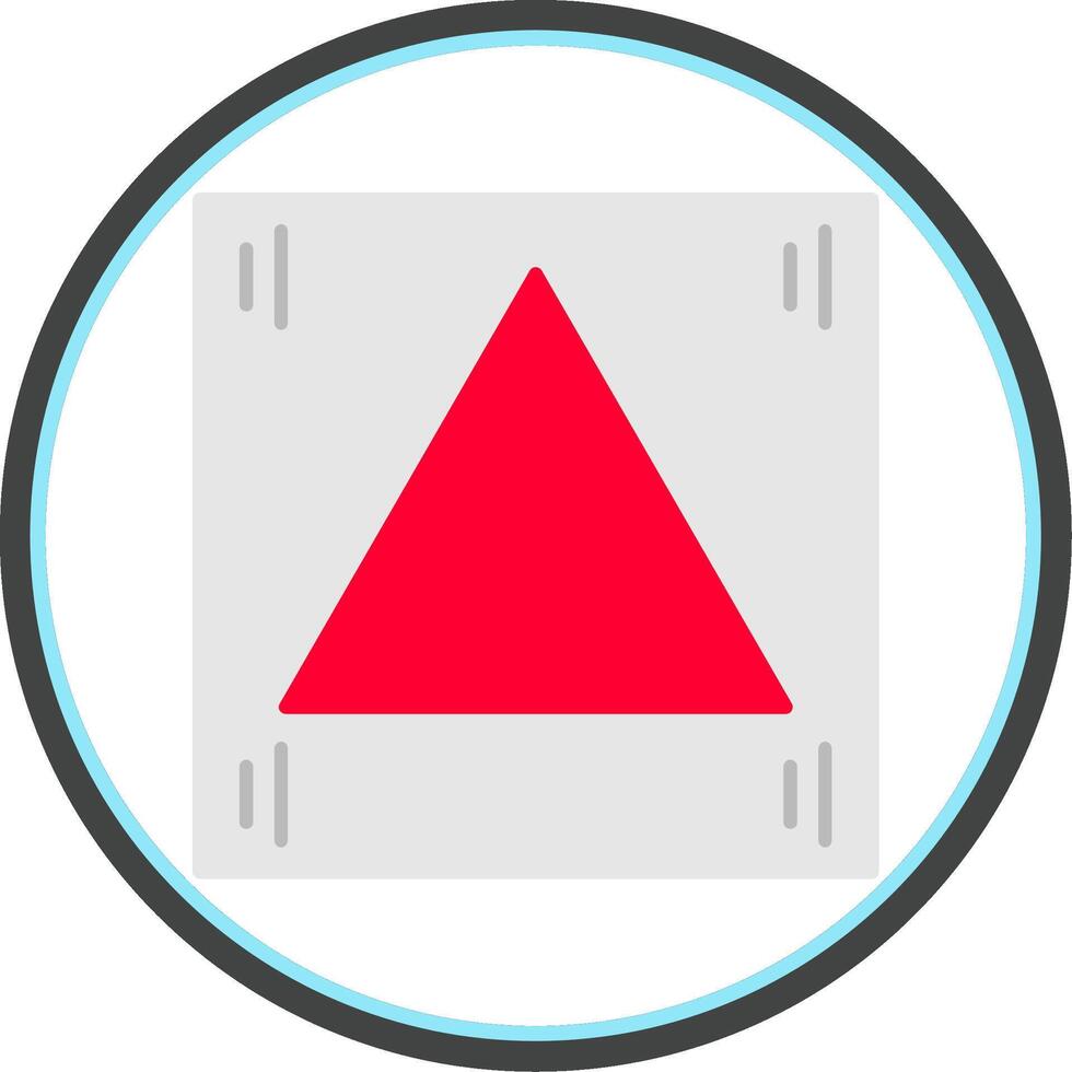 Triangle Flat Circle Icon vector