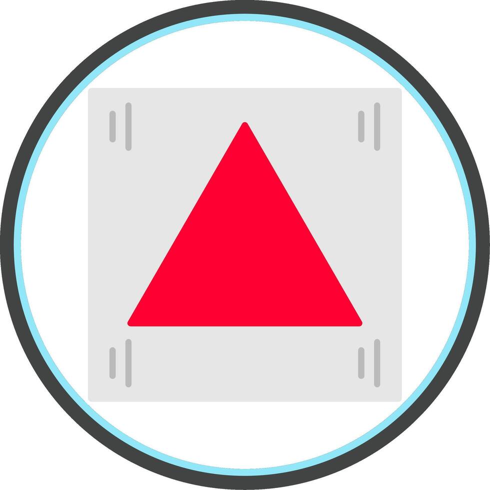 Triangle Flat Circle Icon vector