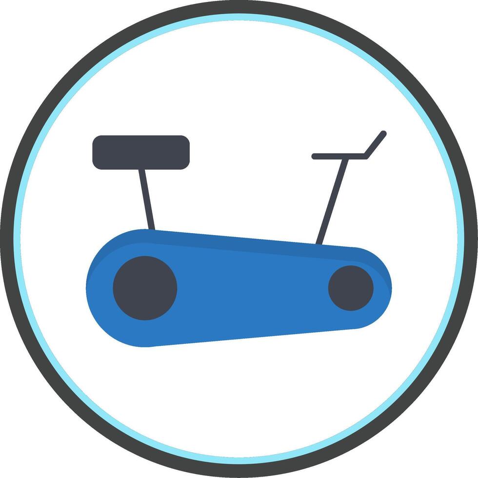 Stationary Bike Flat Circle Icon vector