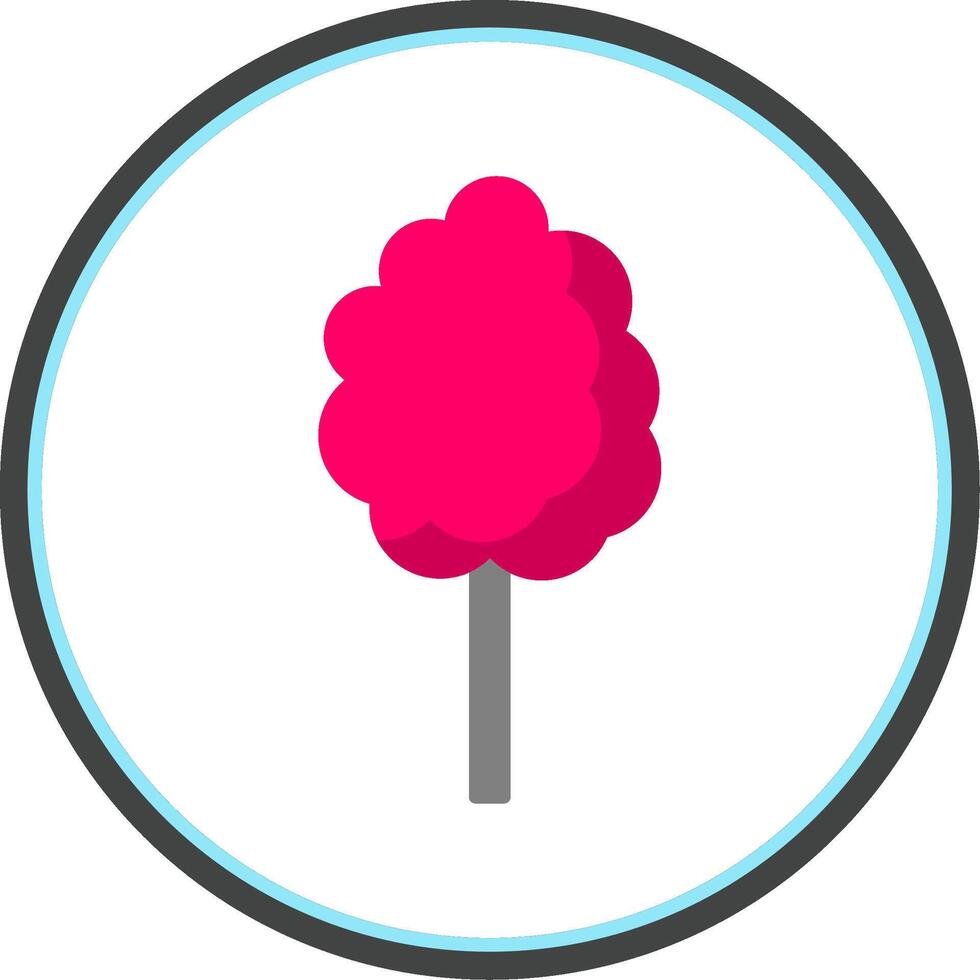 Cotton Candy Flat Circle Icon vector