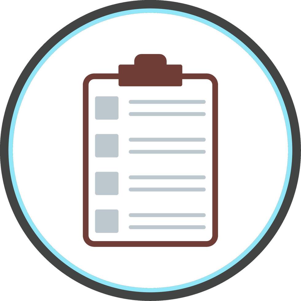 Tasks Flat Circle Icon vector