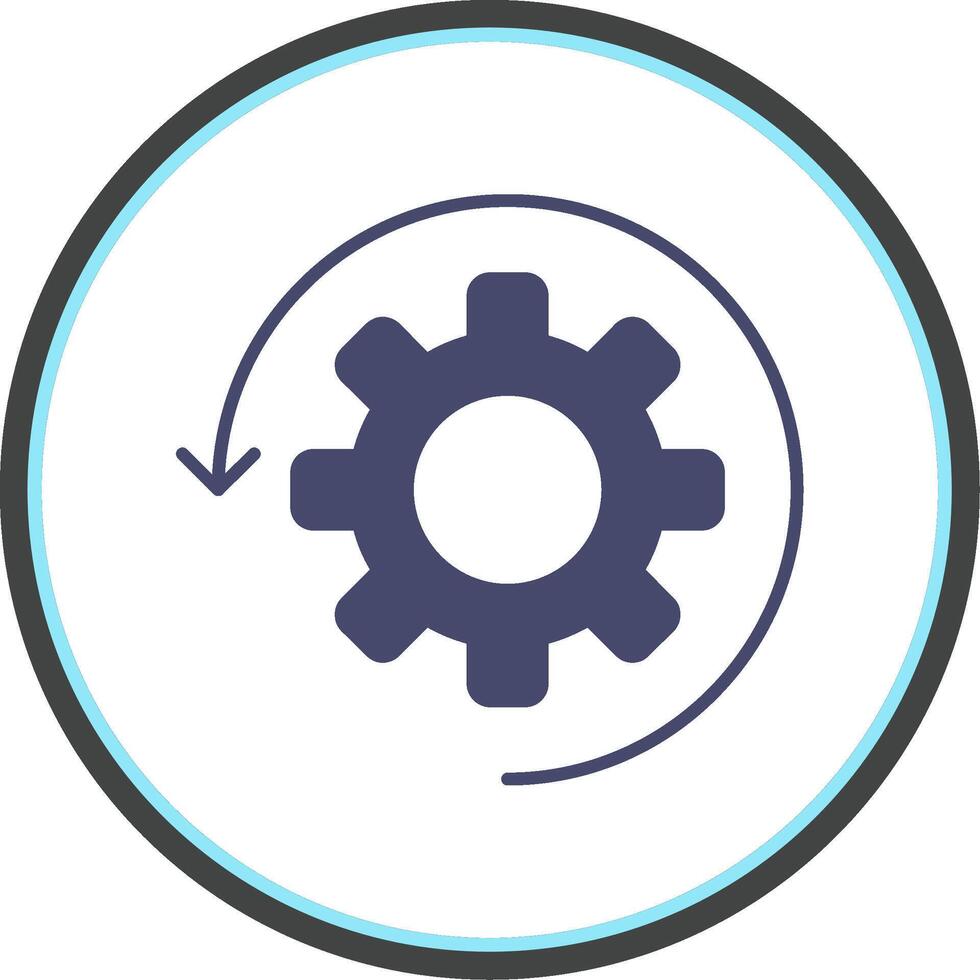 Automate Flat Circle Icon vector