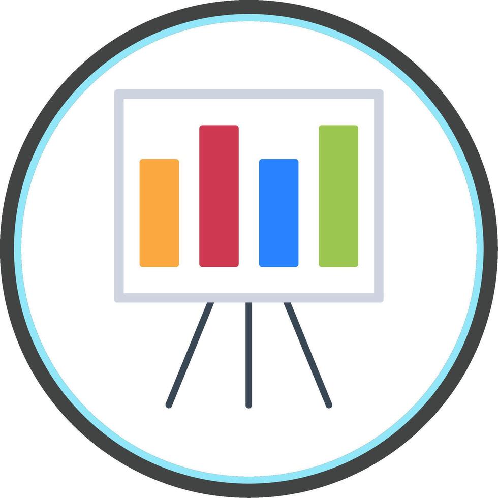 Presentation Flat Circle Icon vector