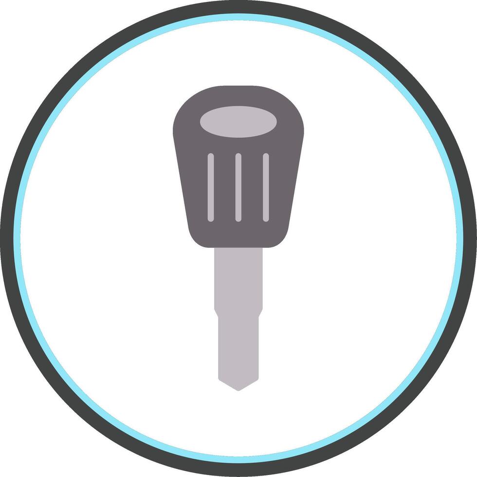 Car Key Flat Circle Icon vector