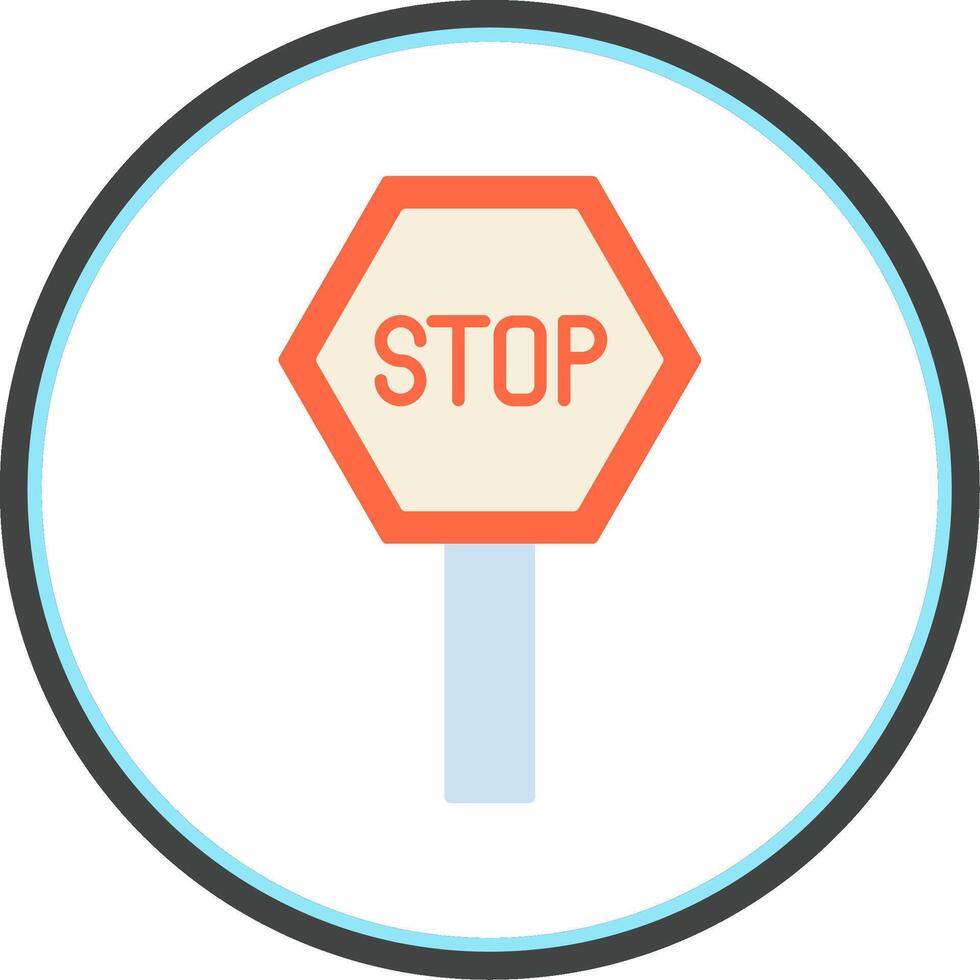 Pit Stop Flat Circle Icon vector